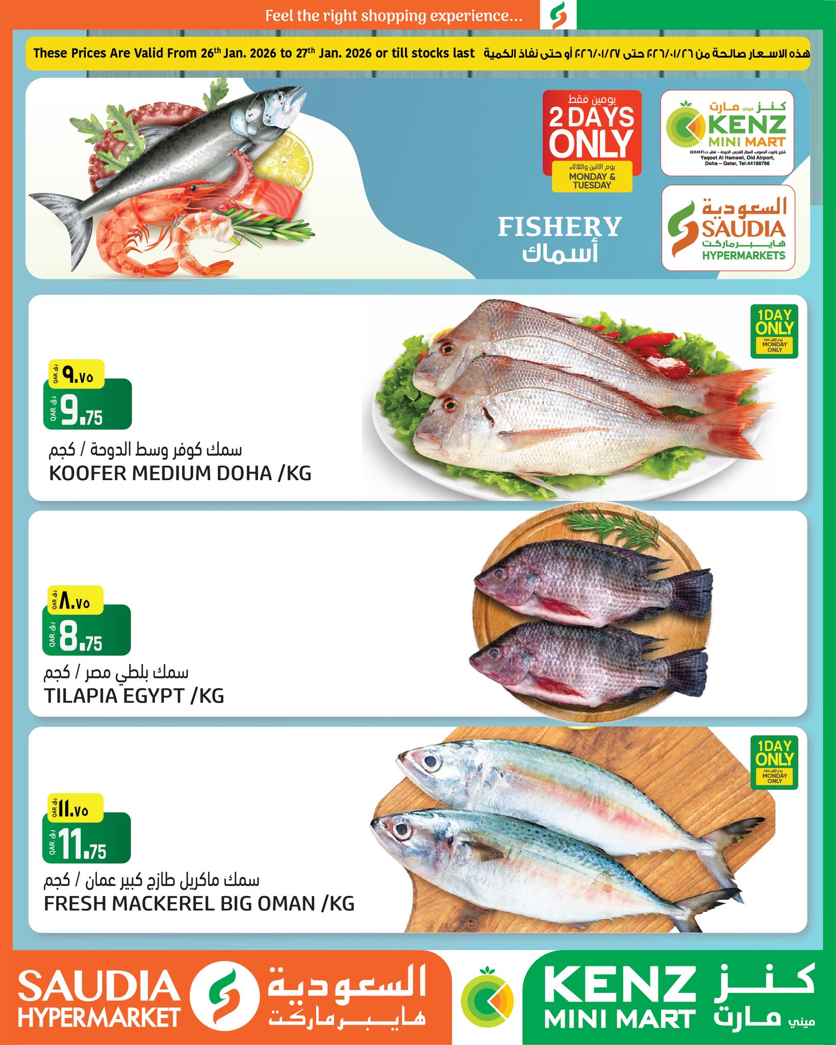 Kenz mini mart Qatar Offers from 26 to 27 January 2026 Midweek Deals