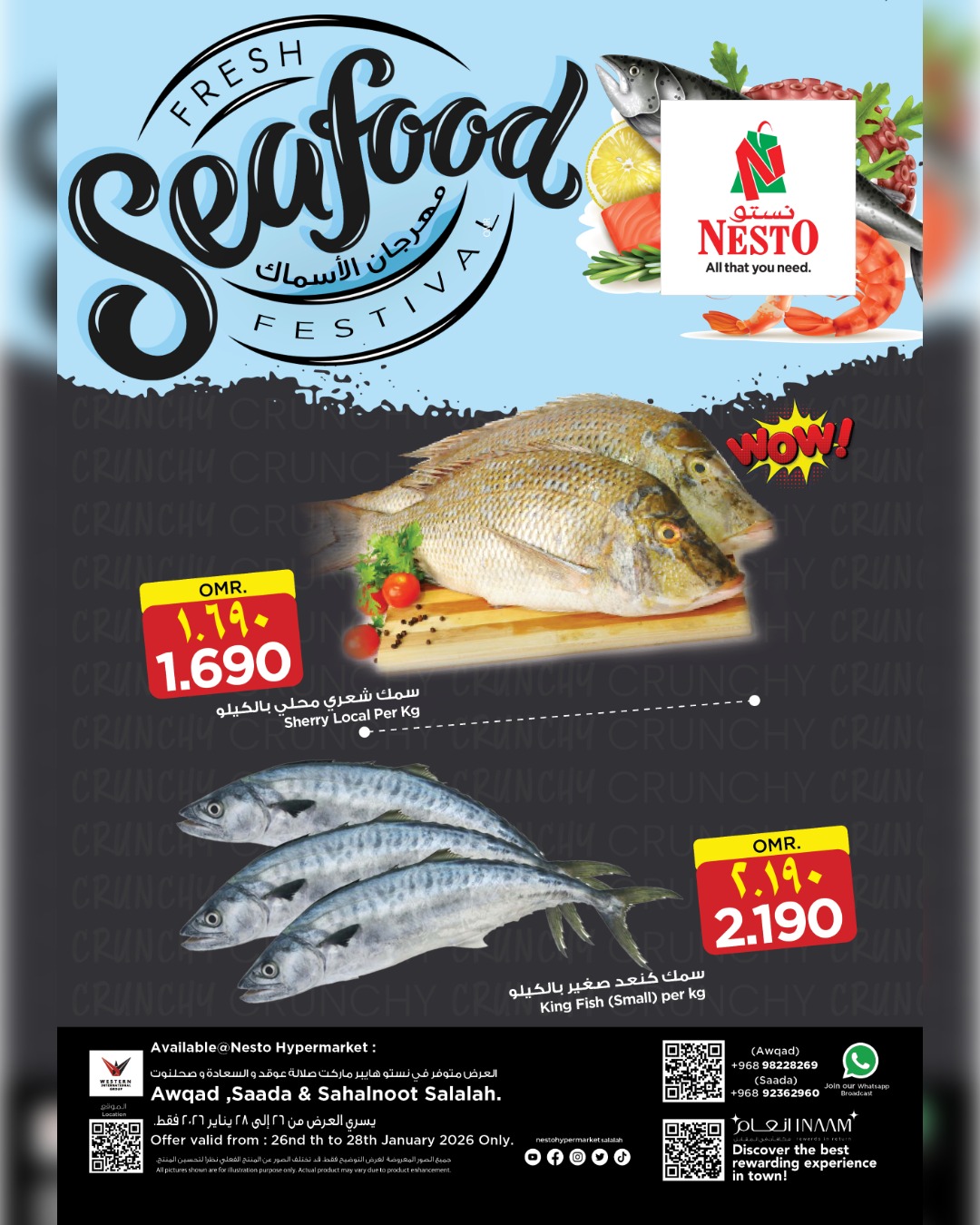 Nesto  Salalah  Offers from 26 to 28 January Fresh Market Deals