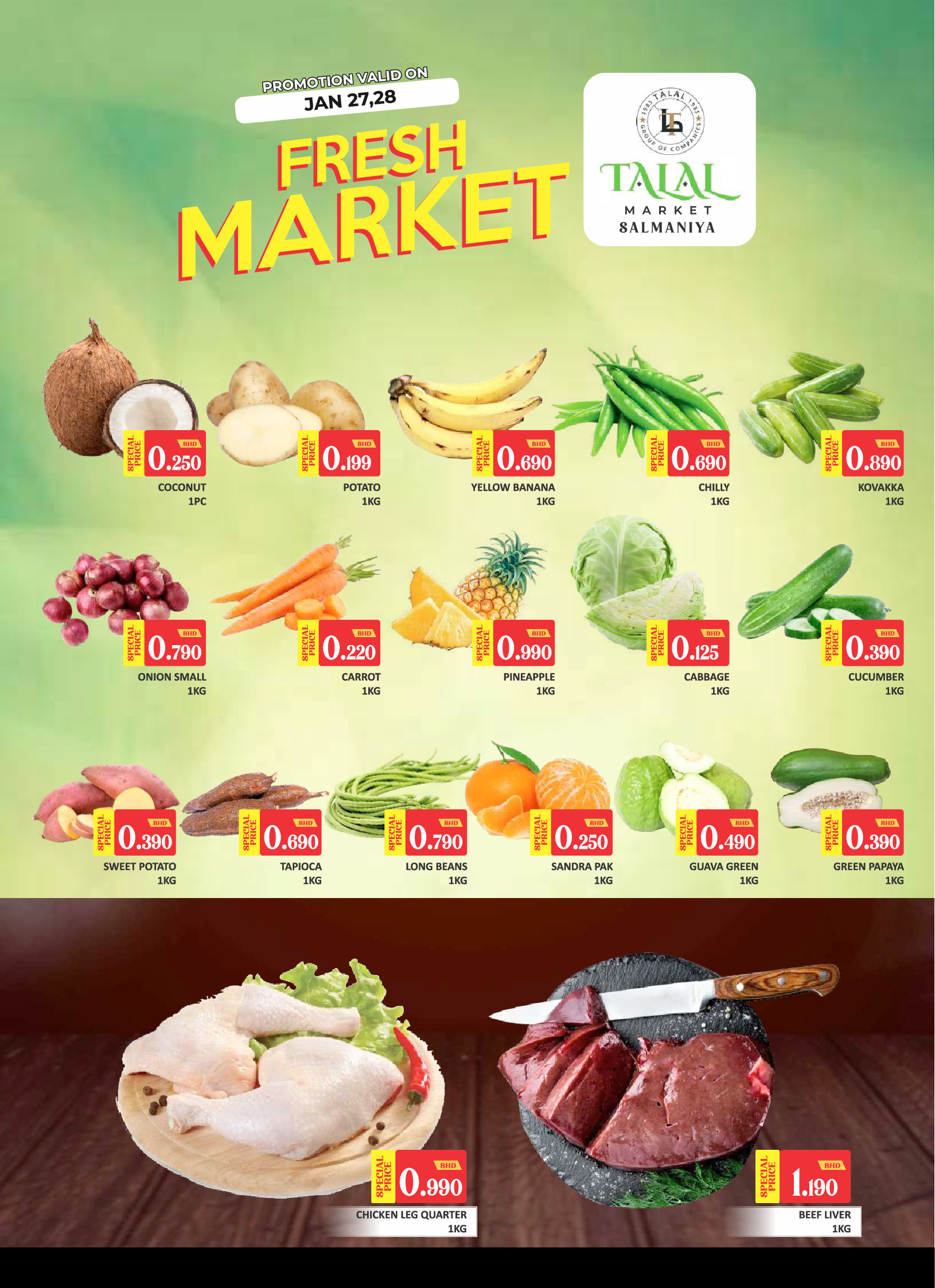 Talal Market Bahrain Offers from 27 to 28 January 2026 Midweek Deals