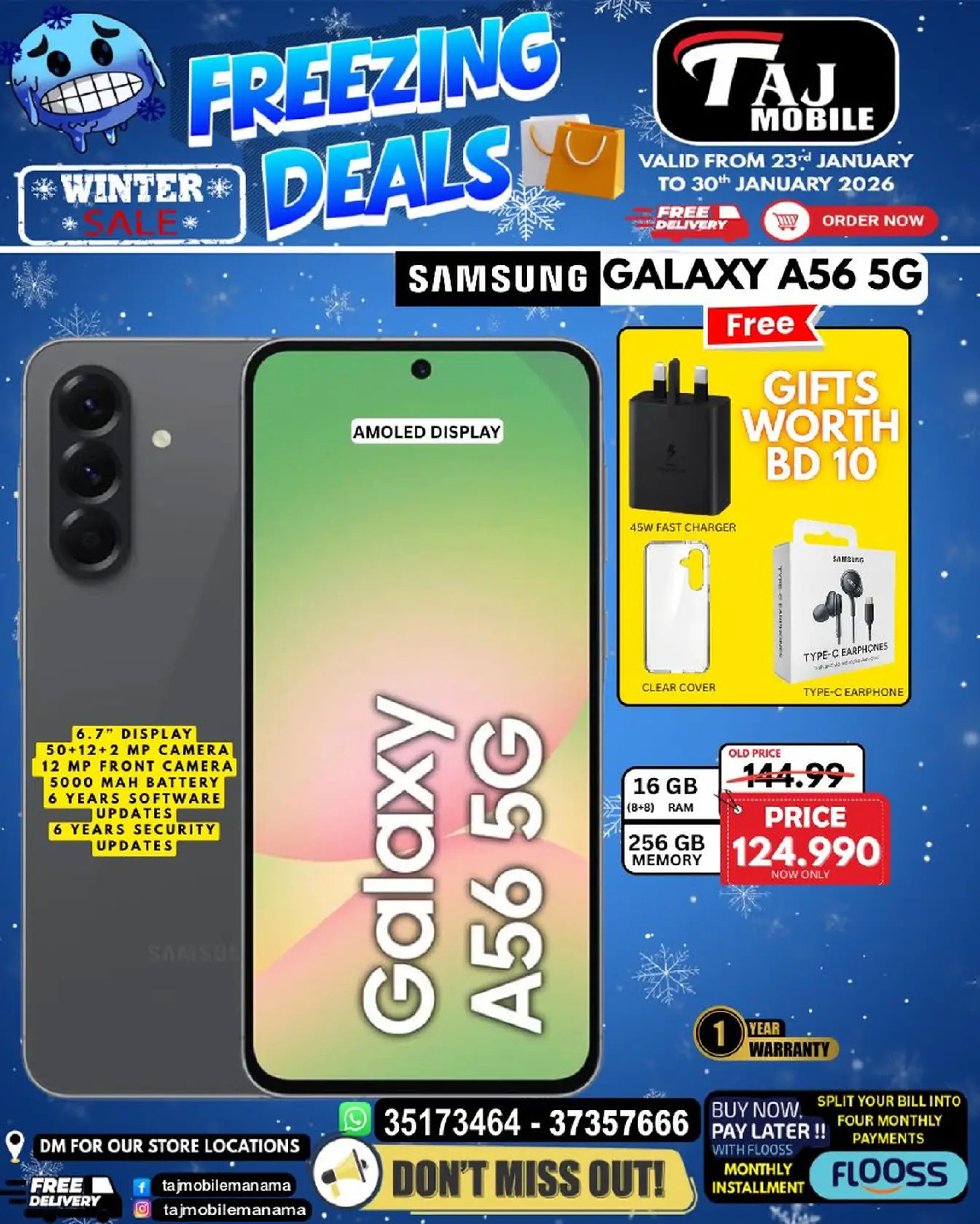 Taj Mobiles Bahrain Offers from 23 to 30 January 2026 Freezing Deals