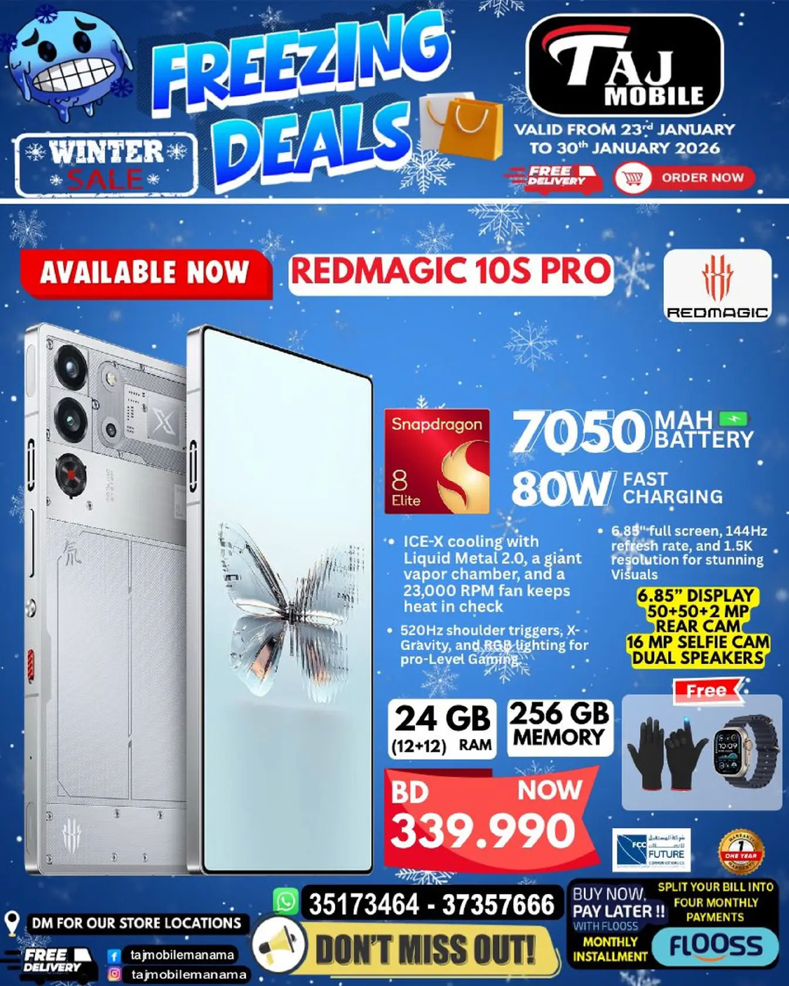 Taj Mobiles Bahrain Offers from 23 to 30 January 2026 Freezing Deals