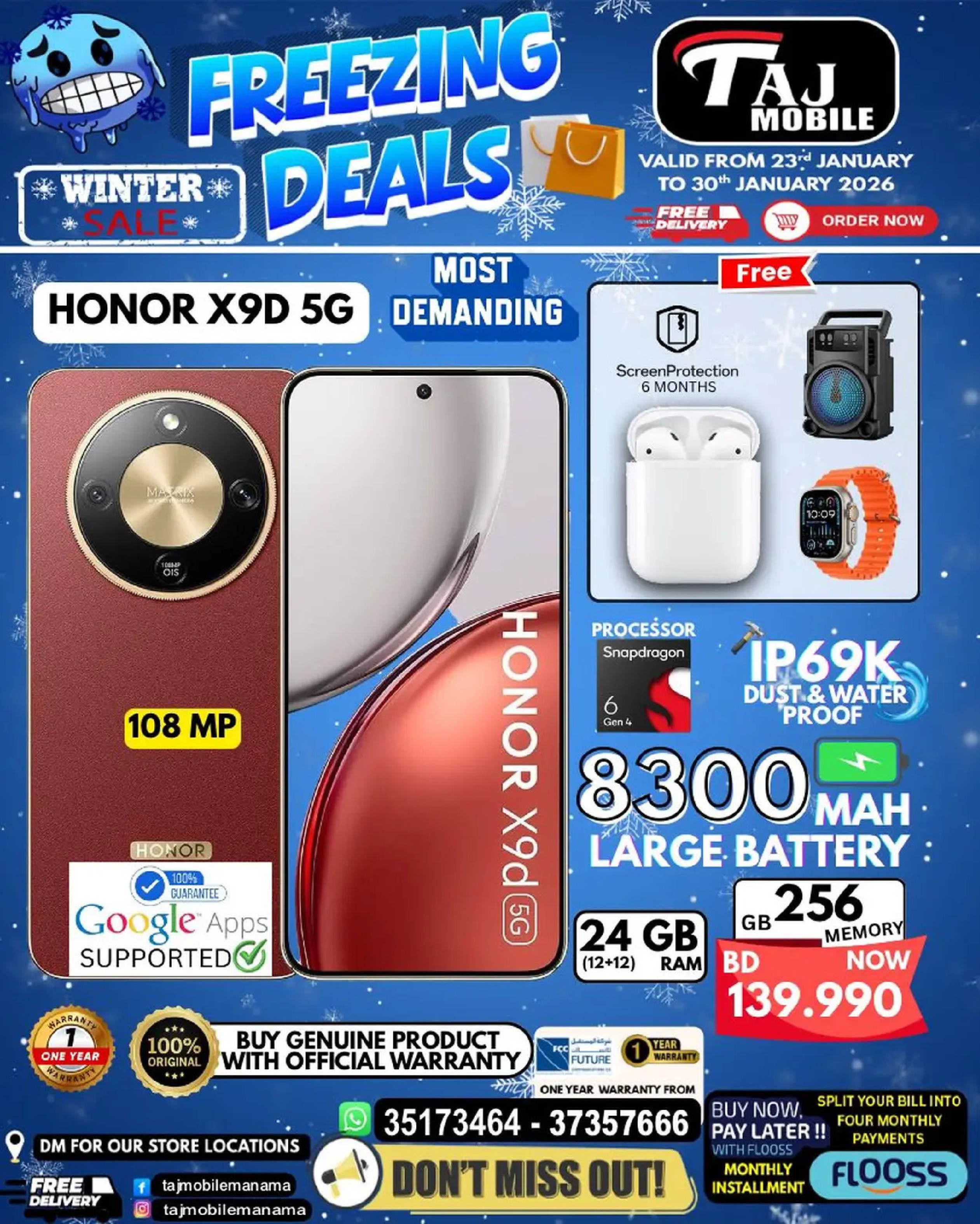 Taj Mobiles Bahrain Offers from 23 to 30 January 2026 Freezing Deals