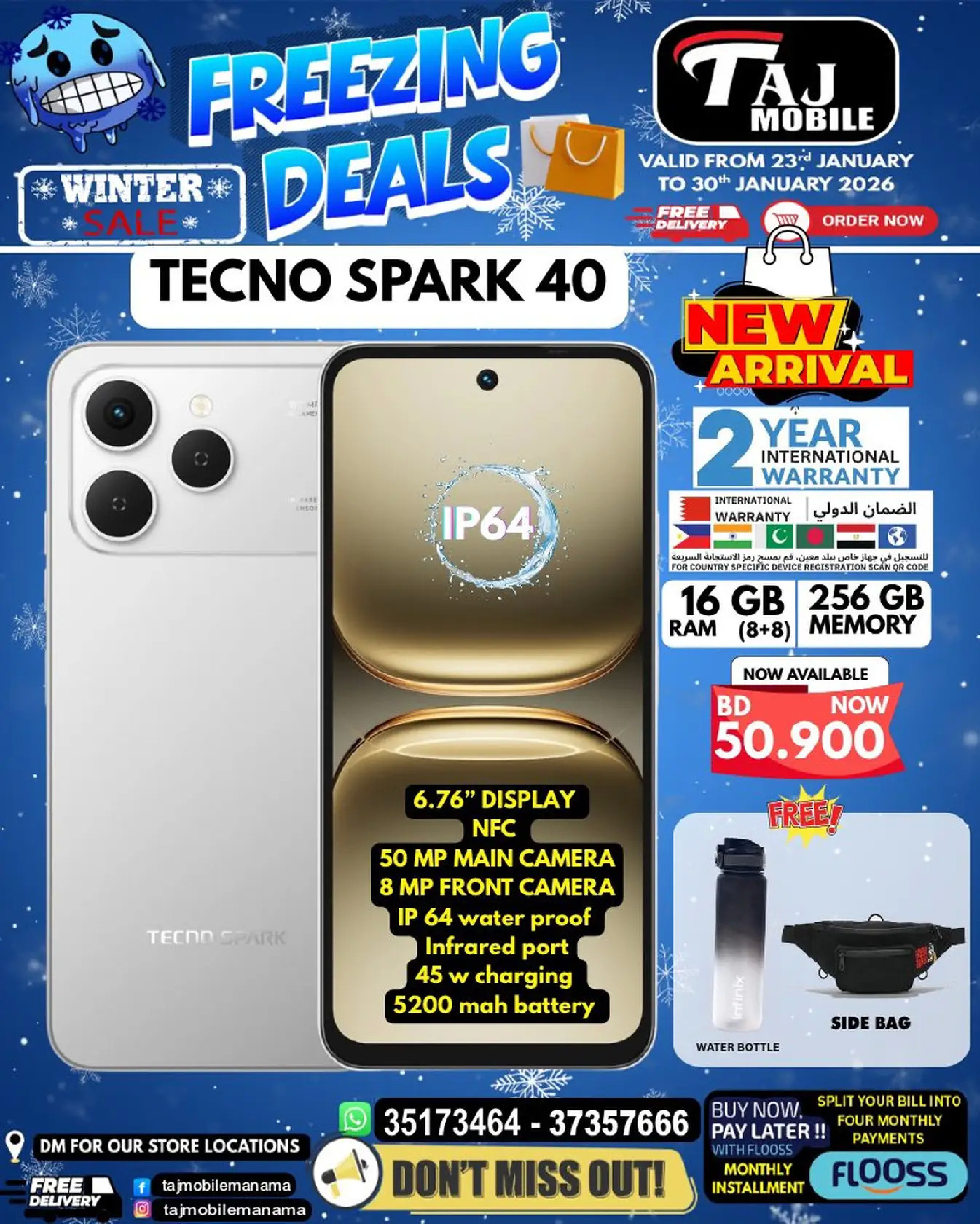 Taj Mobiles Bahrain Offers from 23 to 30 January 2026 Freezing Deals