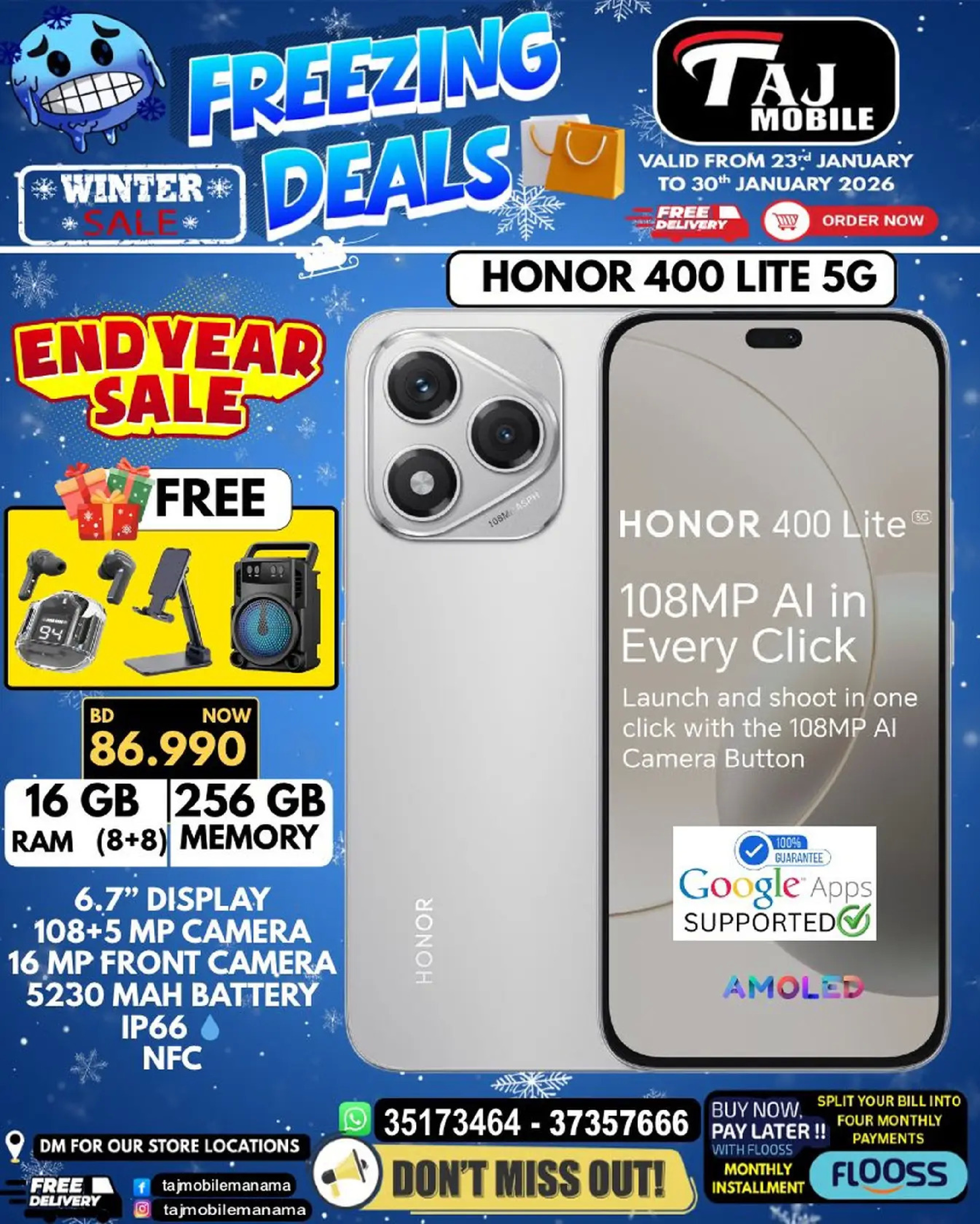 Taj Mobiles Bahrain Offers from 23 to 30 January 2026 Freezing Deals