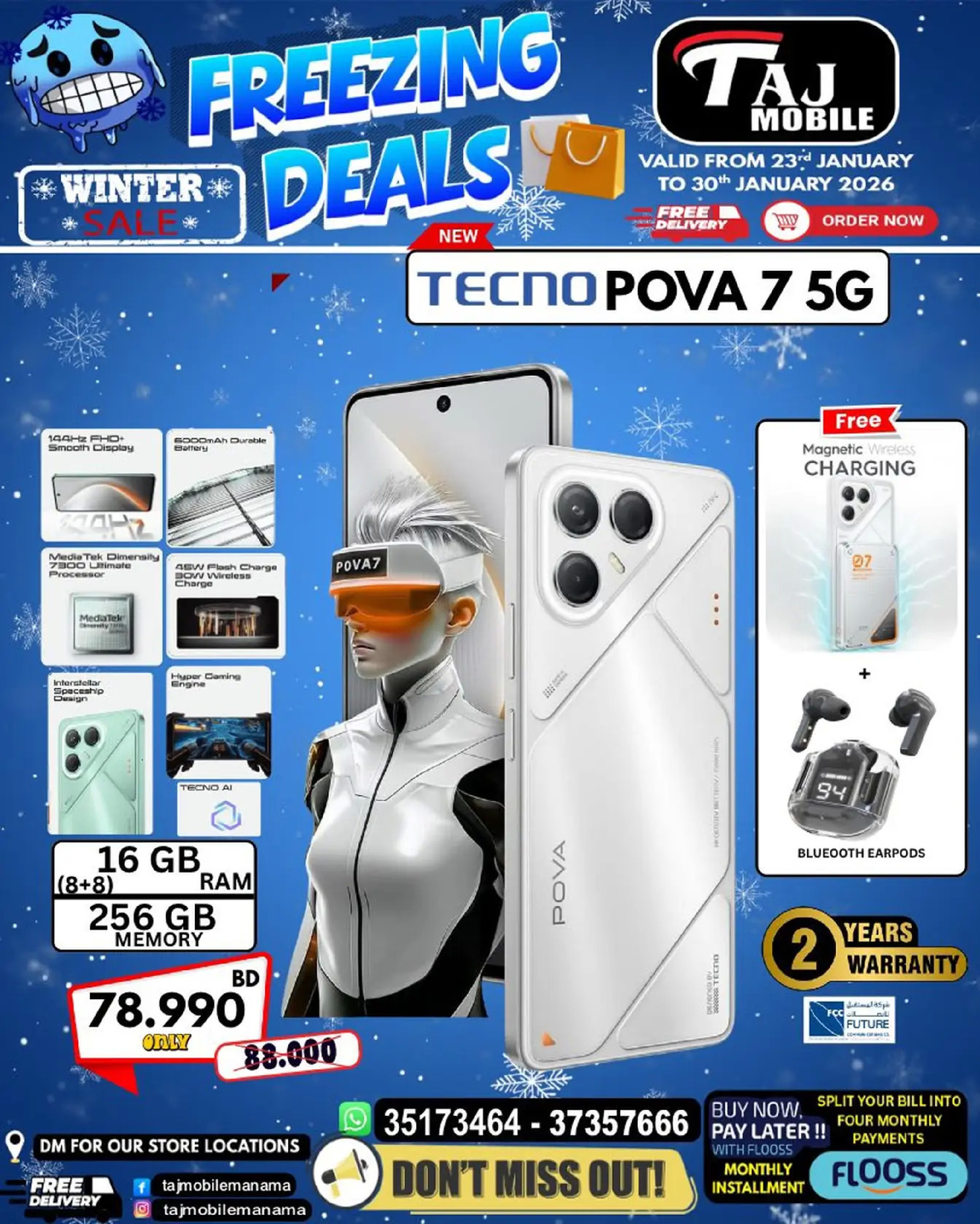 Taj Mobiles Bahrain Offers from 23 to 30 January 2026 Freezing Deals