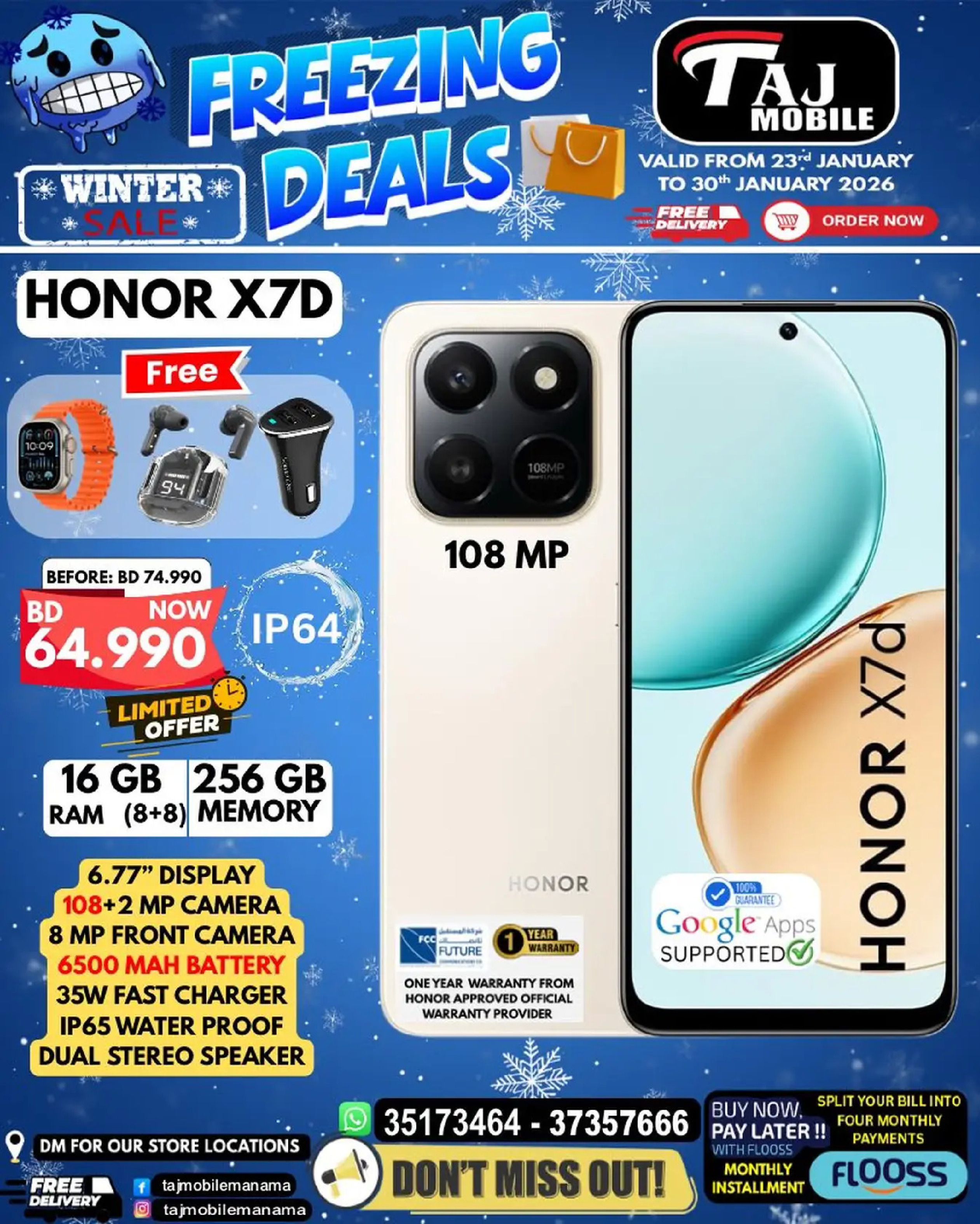 Taj Mobiles Bahrain Offers from 23 to 30 January 2026 Freezing Deals