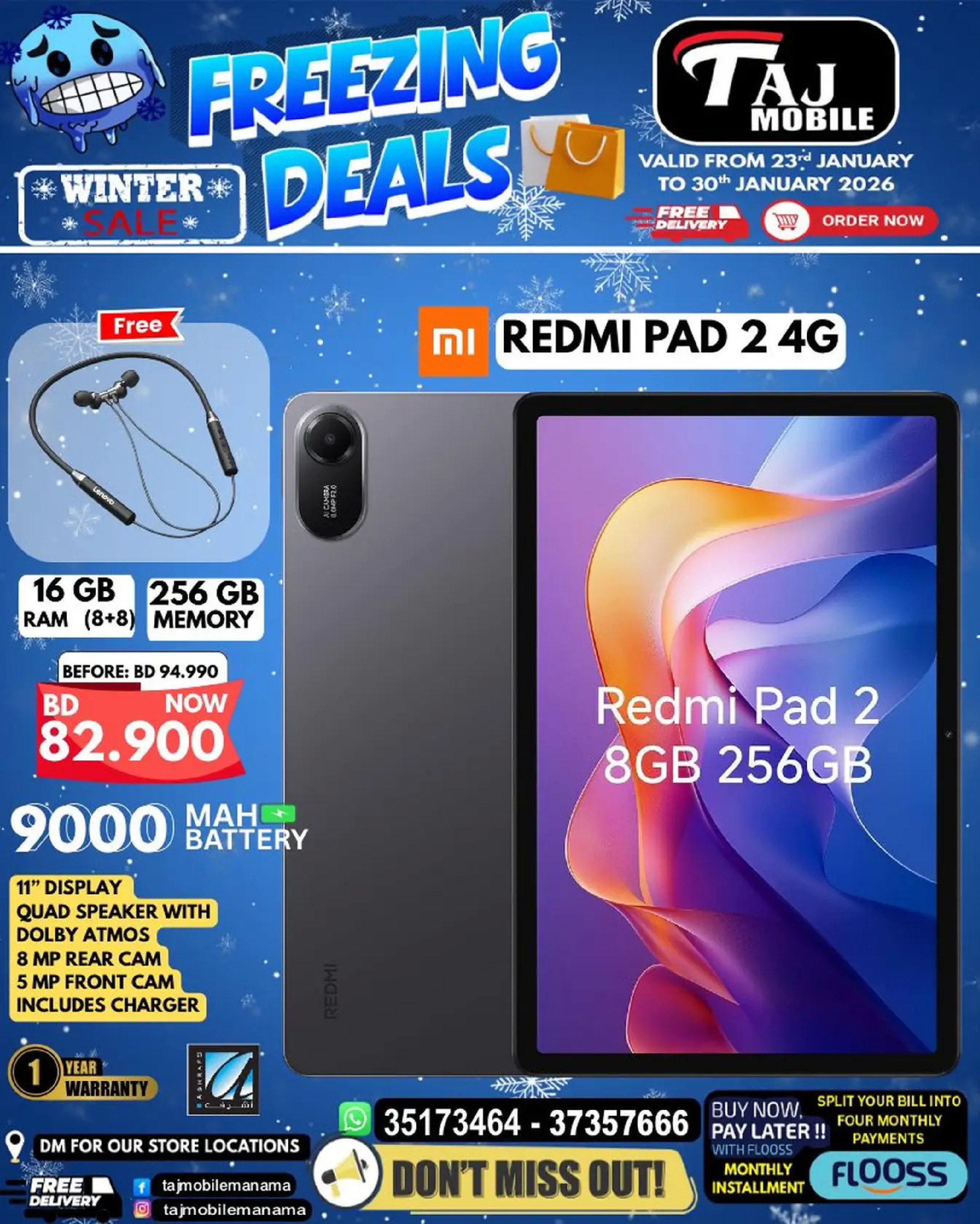 Taj Mobiles Bahrain Offers from 23 to 30 January 2026 Freezing Deals