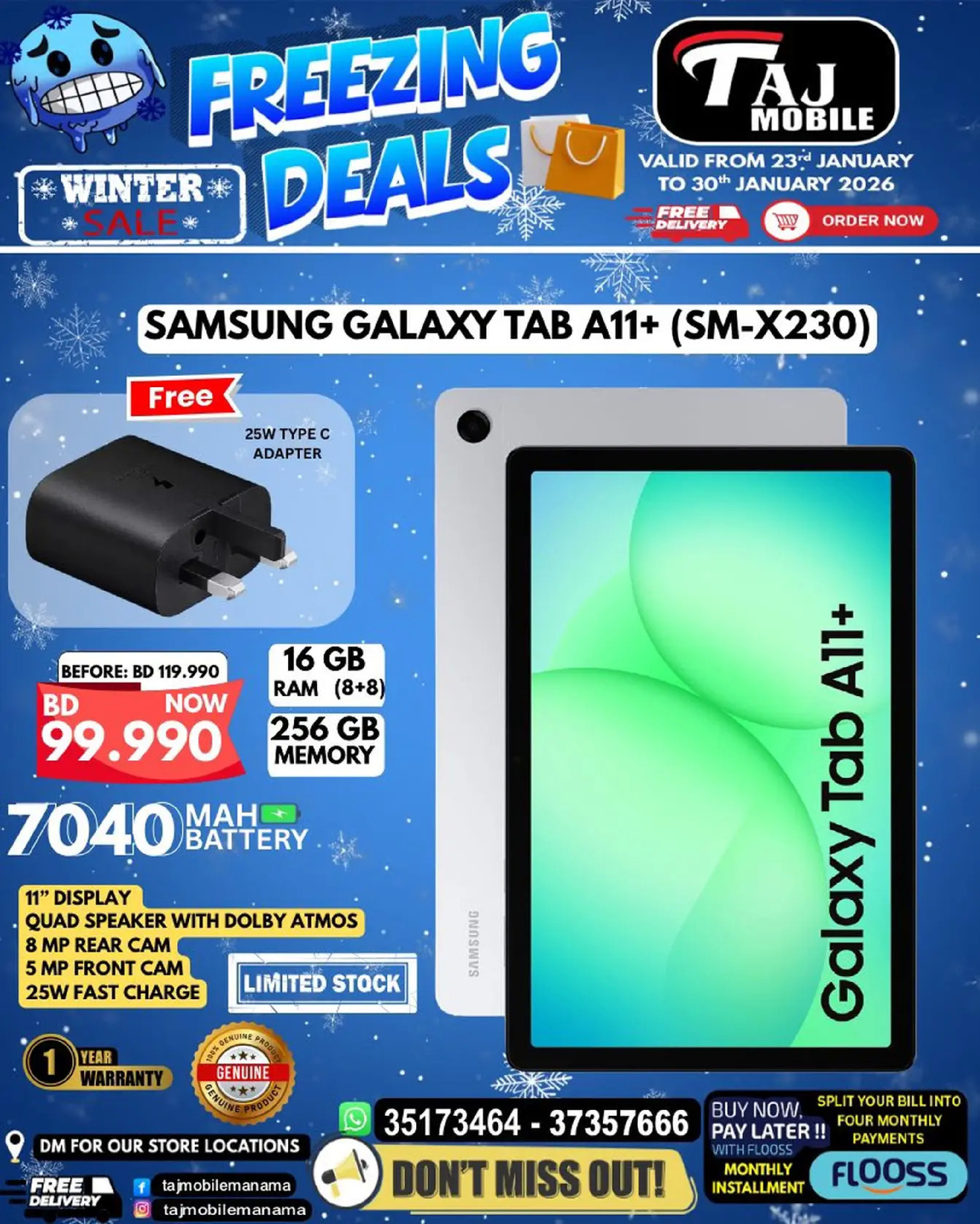 Taj Mobiles Bahrain Offers from 23 to 30 January 2026 Freezing Deals