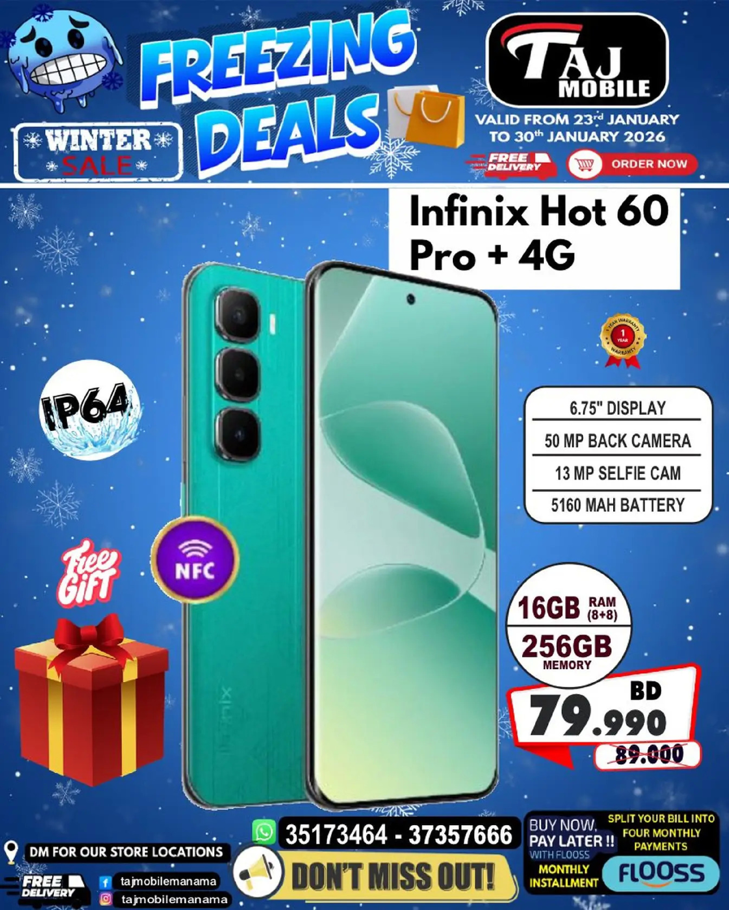 Taj Mobiles Bahrain Offers from 23 to 30 January 2026 Freezing Deals