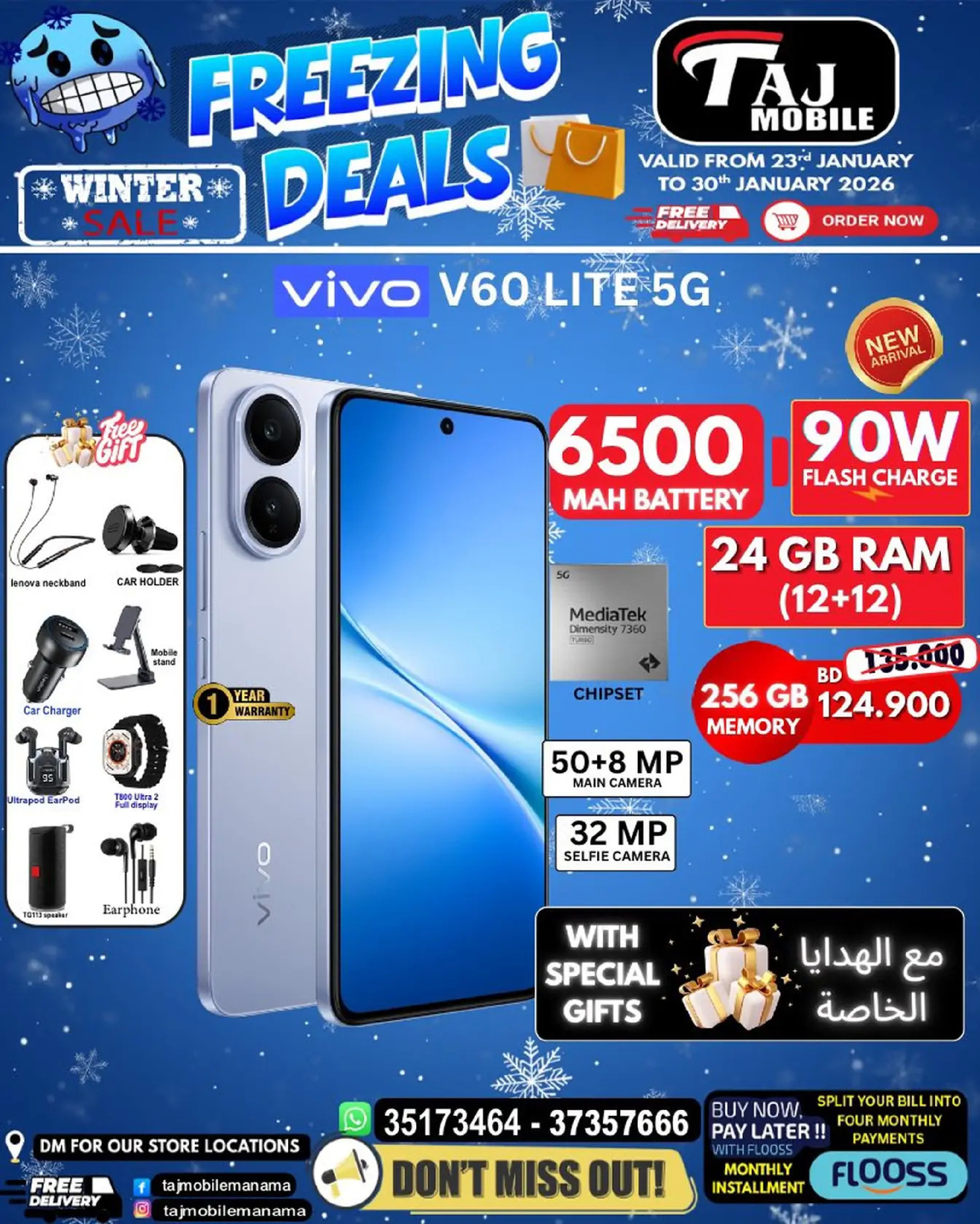 Taj Mobiles Bahrain Offers from 23 to 30 January 2026 Freezing Deals