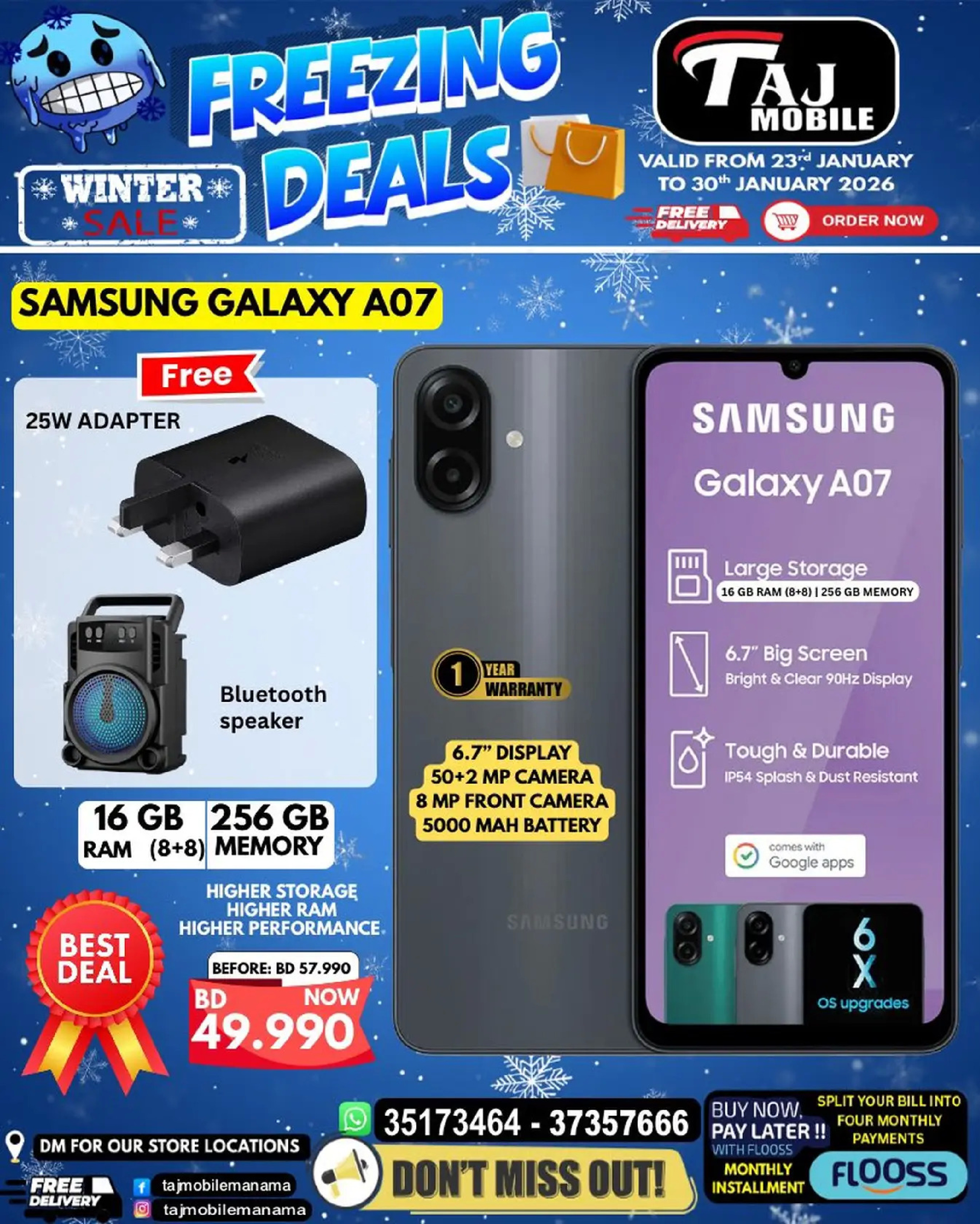 Taj Mobiles Bahrain Offers from 23 to 30 January 2026 Freezing Deals