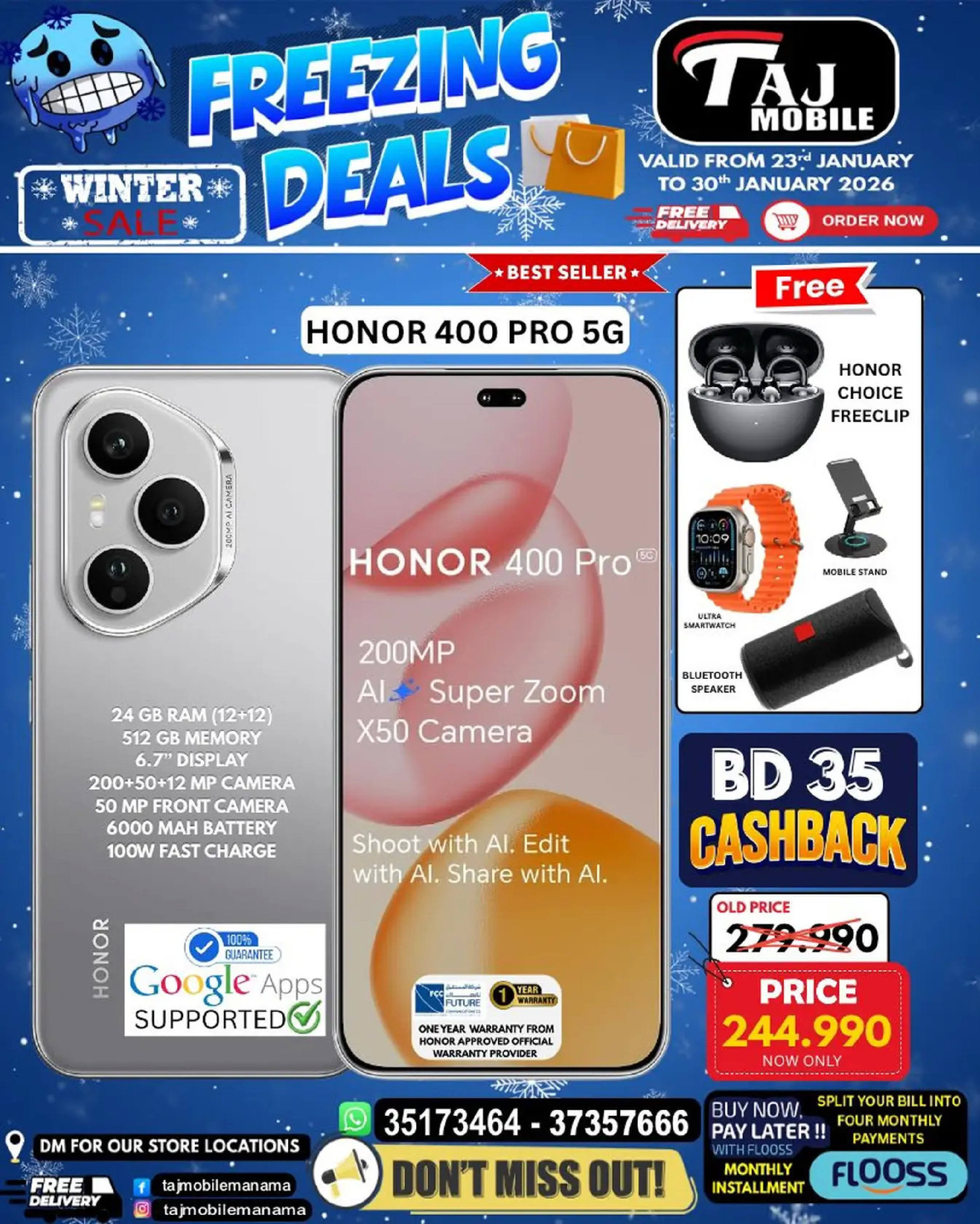 Taj Mobiles Bahrain Offers from 23 to 30 January 2026 Freezing Deals