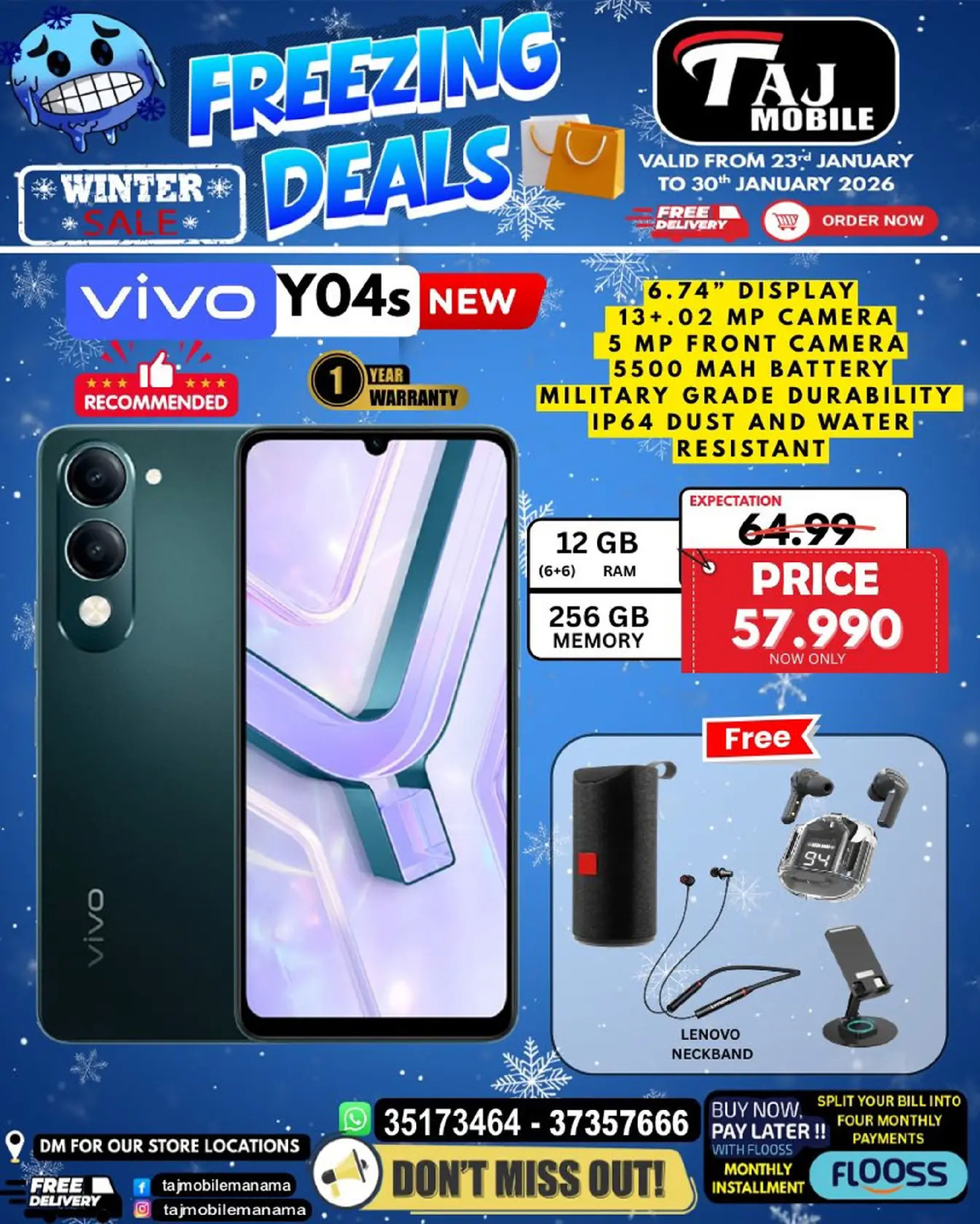 Taj Mobiles Bahrain Offers from 23 to 30 January 2026 Freezing Deals