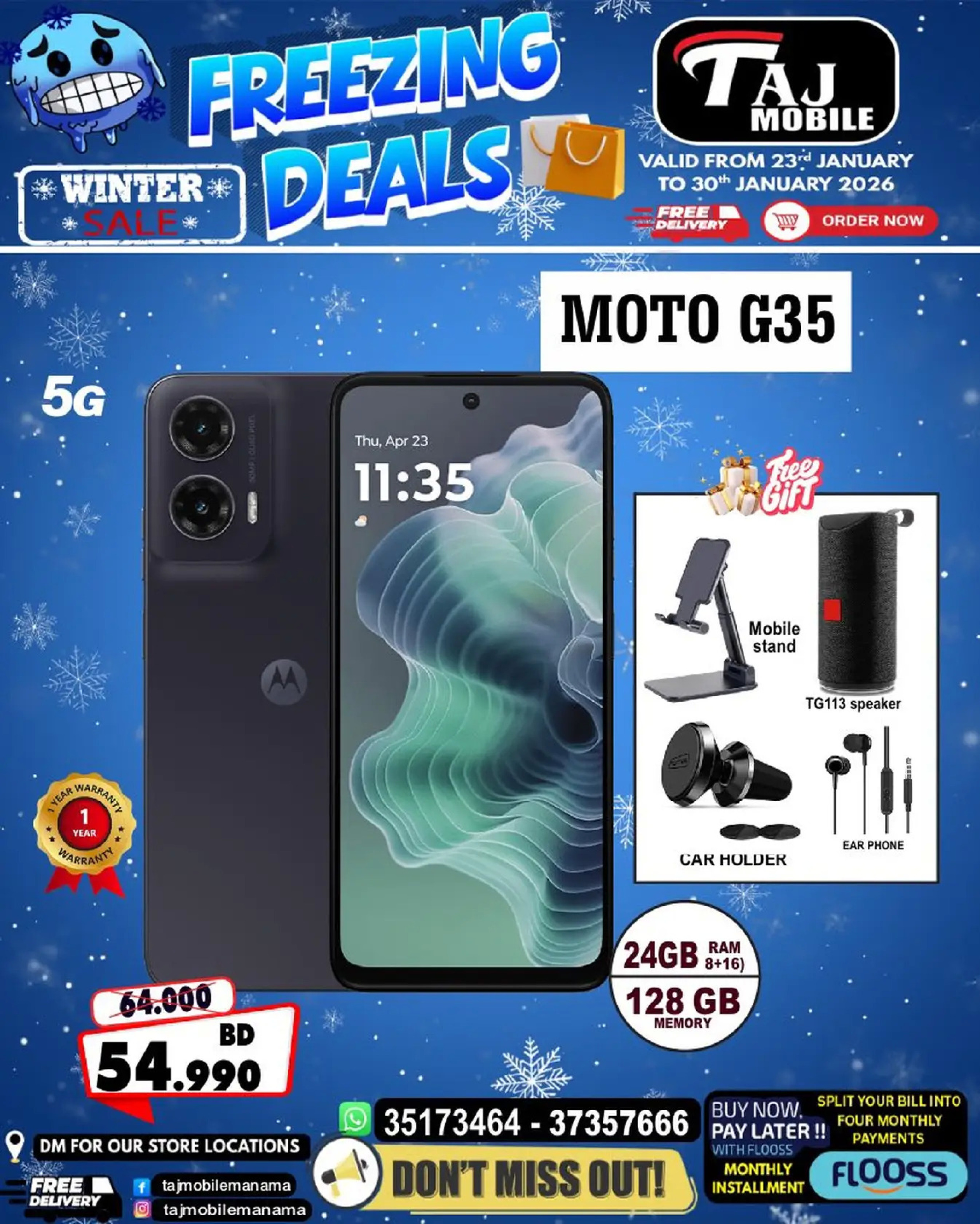 Taj Mobiles Bahrain Offers from 23 to 30 January 2026 Freezing Deals