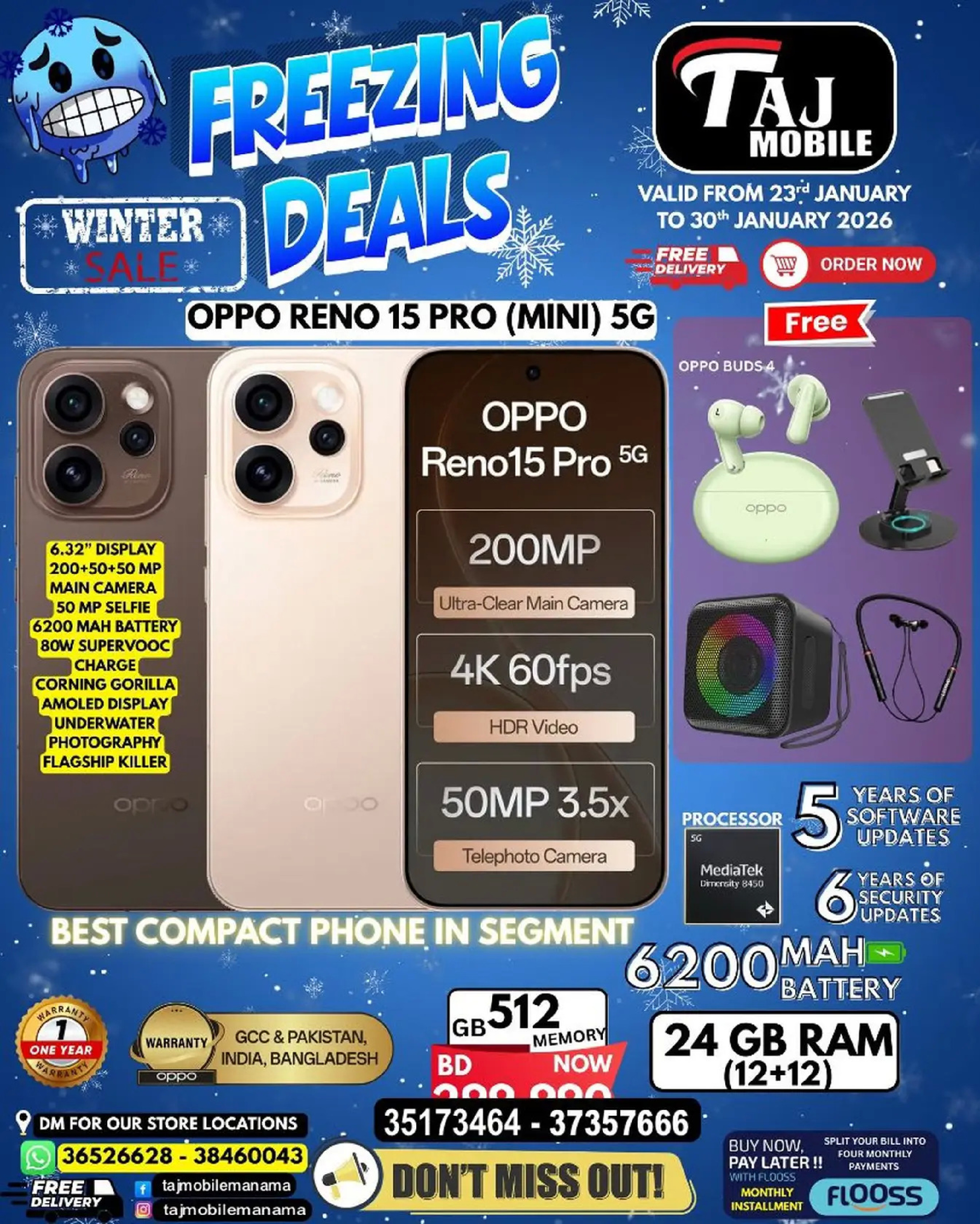 Taj Mobiles Bahrain Offers from 23 to 30 January 2026 Freezing Deals