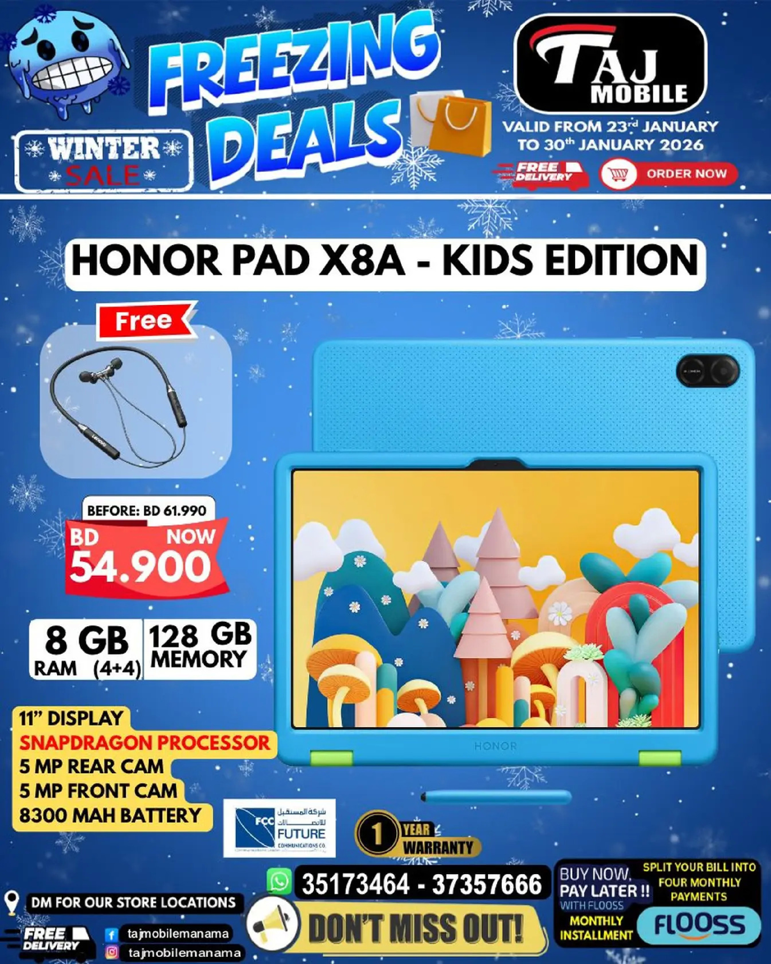 Taj Mobiles Bahrain Offers from 23 to 30 January 2026 Freezing Deals