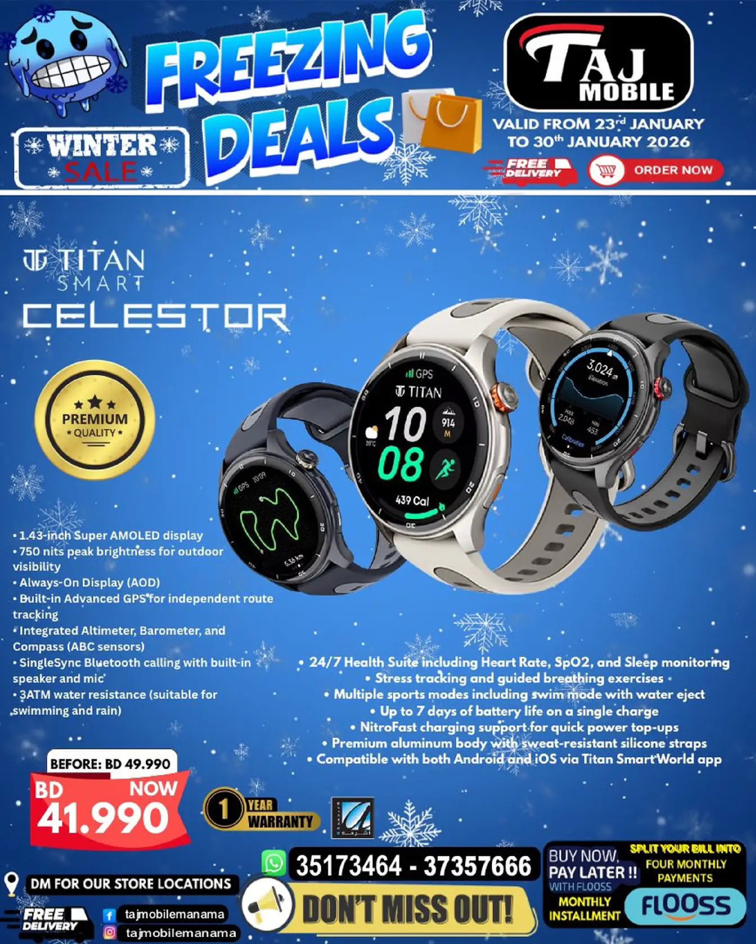 Taj Mobiles Bahrain Offers from 23 to 30 January 2026 Freezing Deals