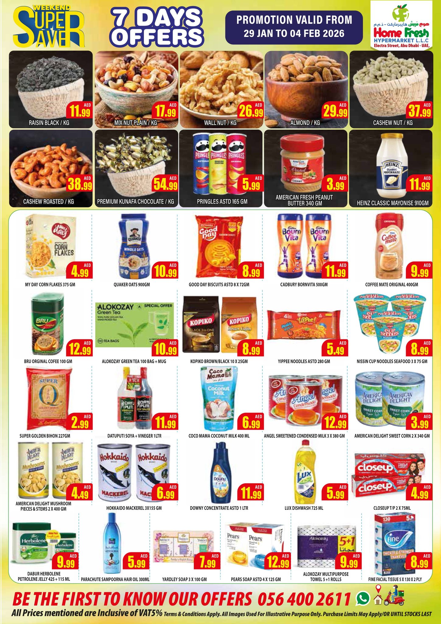 Home Fresh supermarket  Abu Dhabi  Offers from 29 January to 4 February Super Savings