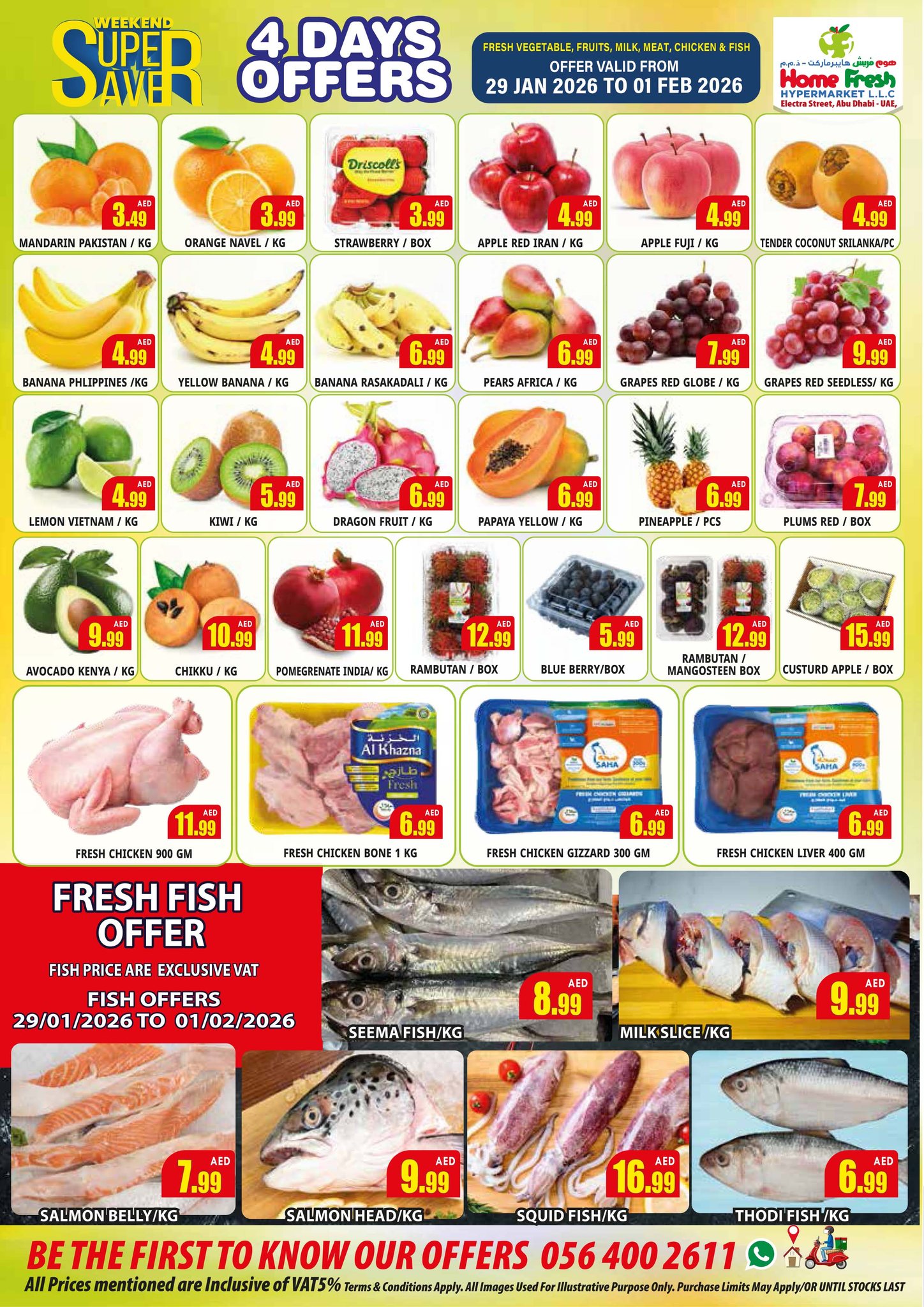 Home Fresh supermarket  Abu Dhabi  Offers from 29 January to 4 February Super Savings