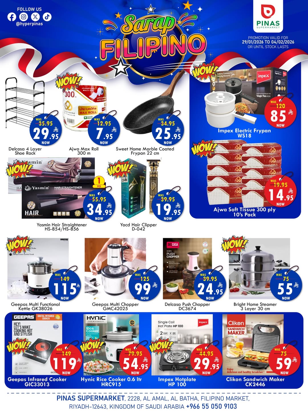 Pinas Supermarket  Riyadh and Batha  Offers from 29 January to 4 February Philippine Festival Offers