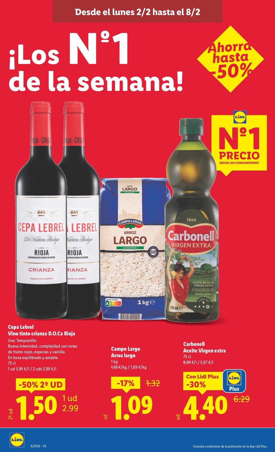 Ofertas de Lidl España de 2 a 8 febrero 2026 ofertas semanales