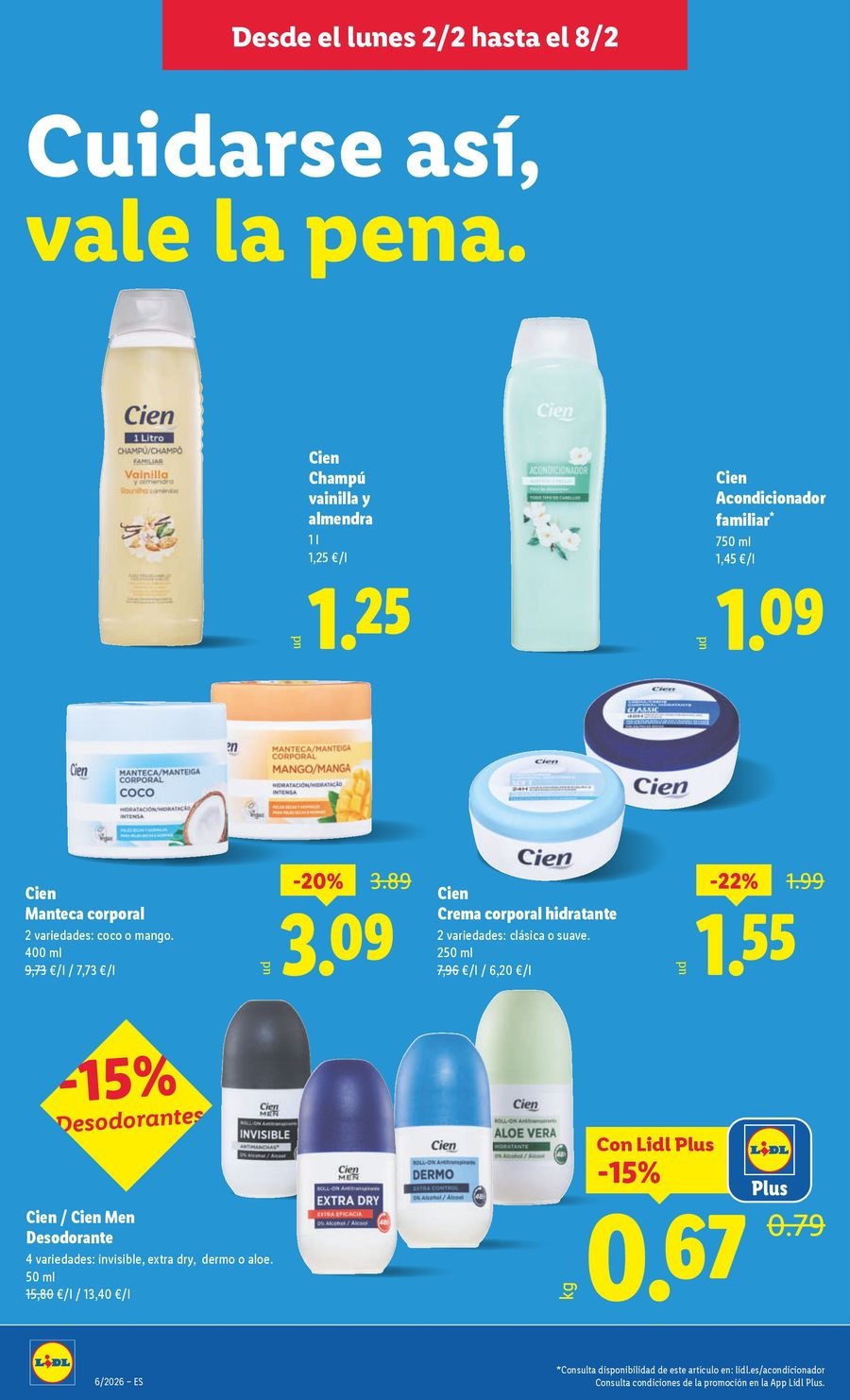 Ofertas de Lidl España de 2 a 8 febrero 2026 ofertas semanales