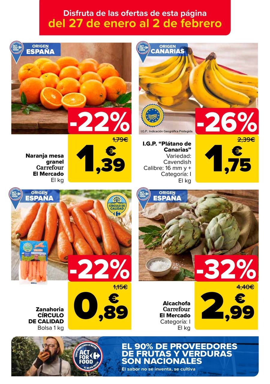 Ofertas de Carrefour España de 27 enero a 11 febrero 2026 50% QUE VUELVE + 2ªUD. A%L -70