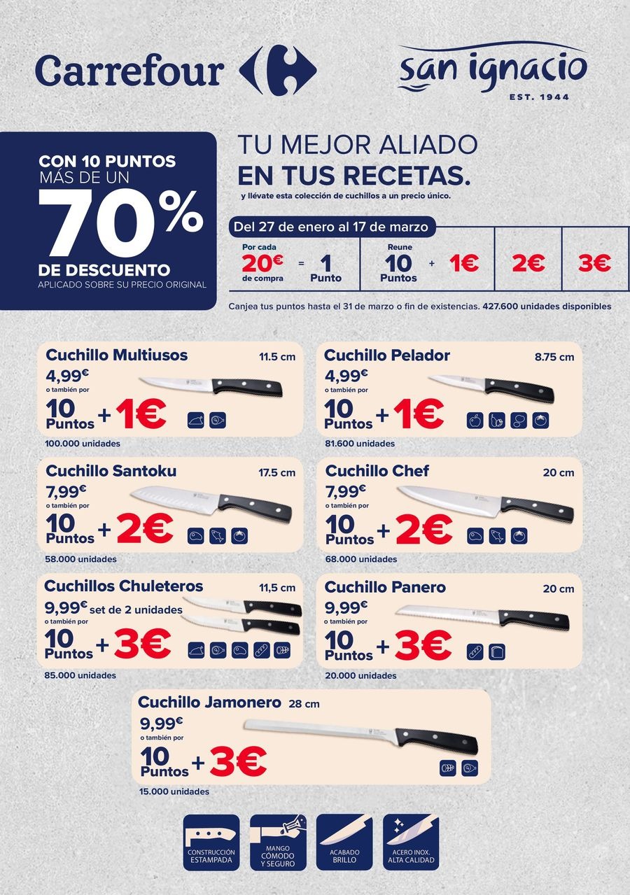 Ofertas de Carrefour España de 27 enero a 11 febrero 2026 50% QUE VUELVE + 2ªUD. A%L -70