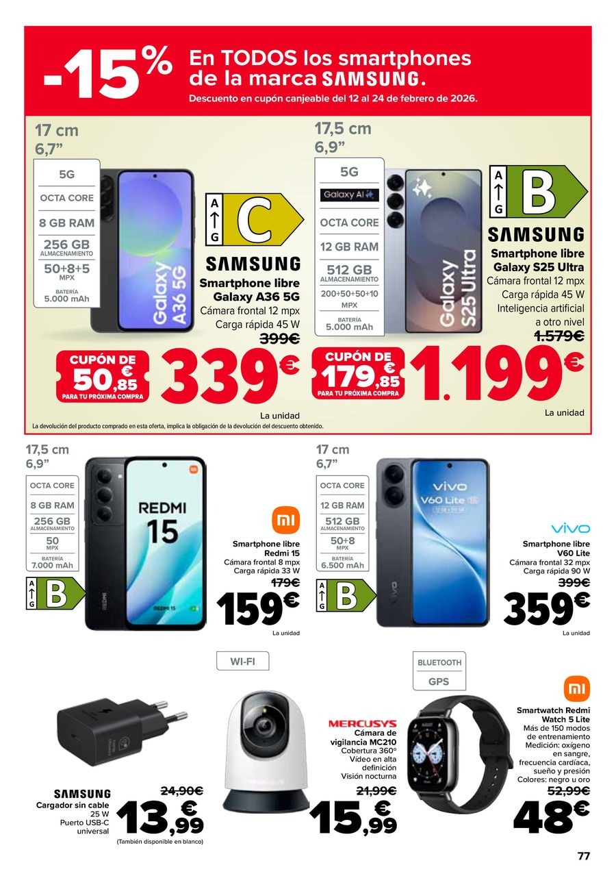 Ofertas de Carrefour España de 27 enero a 11 febrero 2026 50% QUE VUELVE + 2ªUD. A%L -70