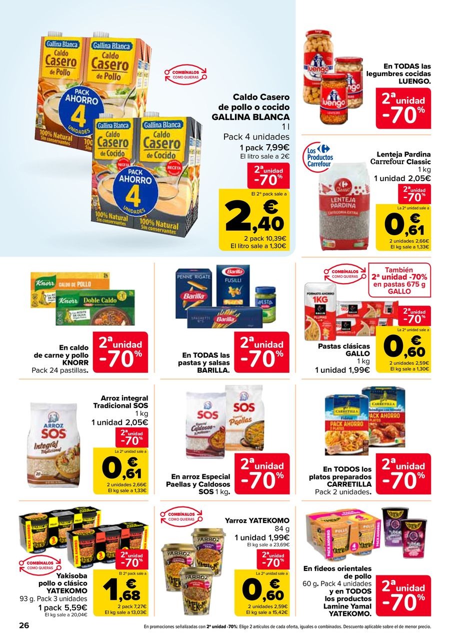 Ofertas de Carrefour España de 27 enero a 11 febrero 2026 50% QUE VUELVE + 2ªUD. A%L -70
