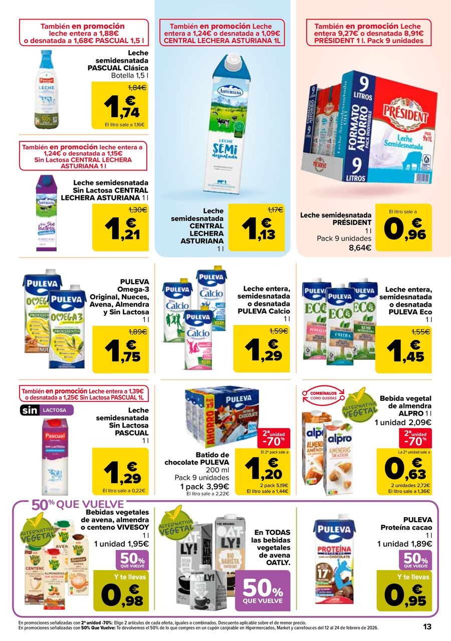 Ofertas de Carrefour España de 27 enero a 11 febrero 2026 50% QUE VUELVE + 2ªUD. A%L -70