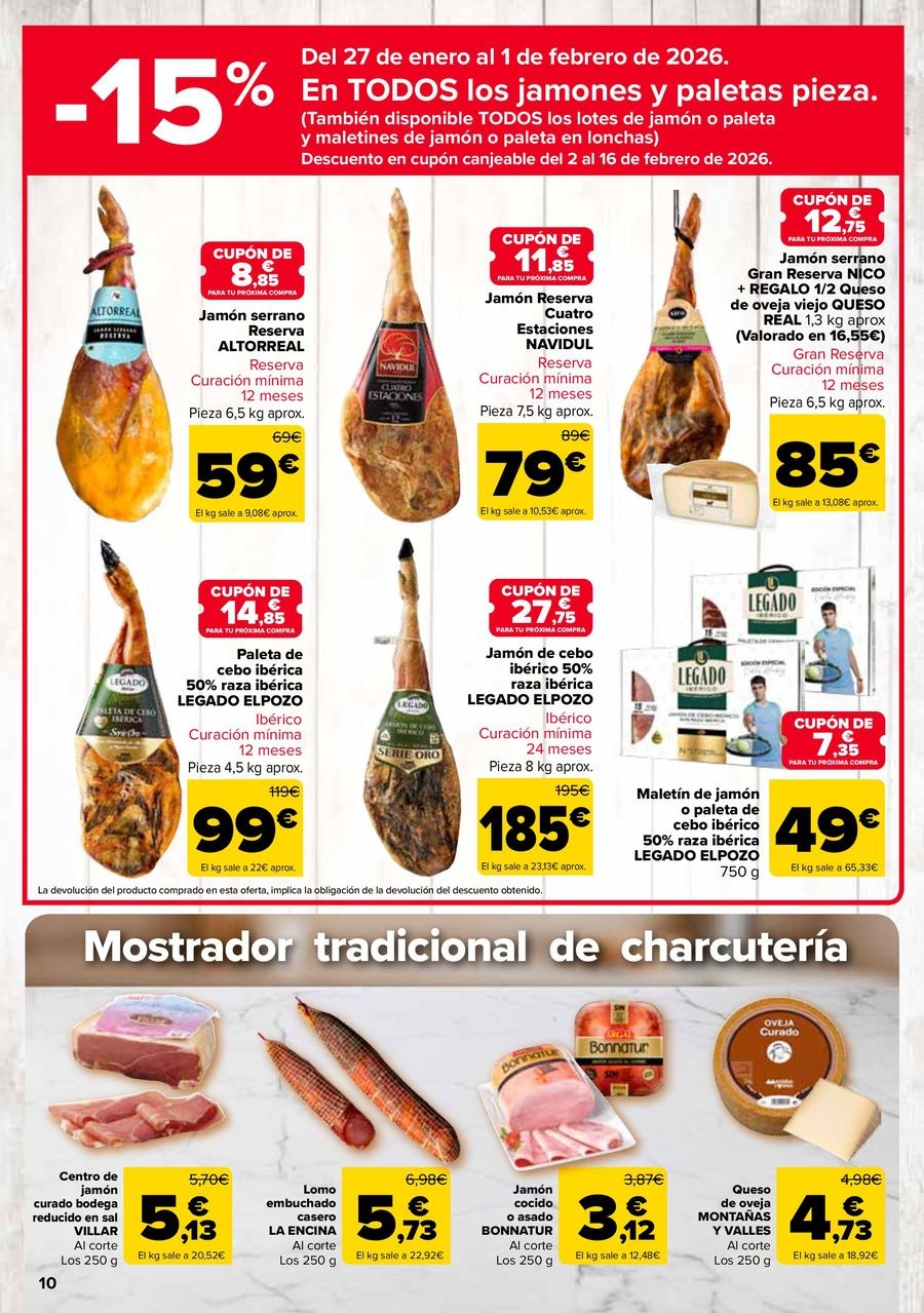Ofertas de Carrefour España de 27 enero a 11 febrero 2026 50% QUE VUELVE + 2ªUD. A%L -70
