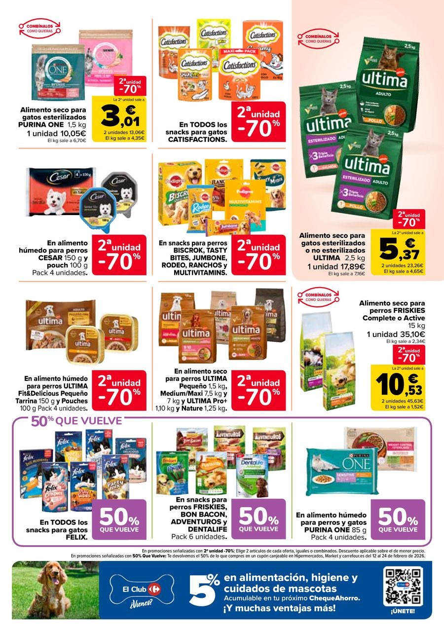 Ofertas de Carrefour España de 27 enero a 11 febrero 2026 50% QUE VUELVE + 2ªUD. A%L -70