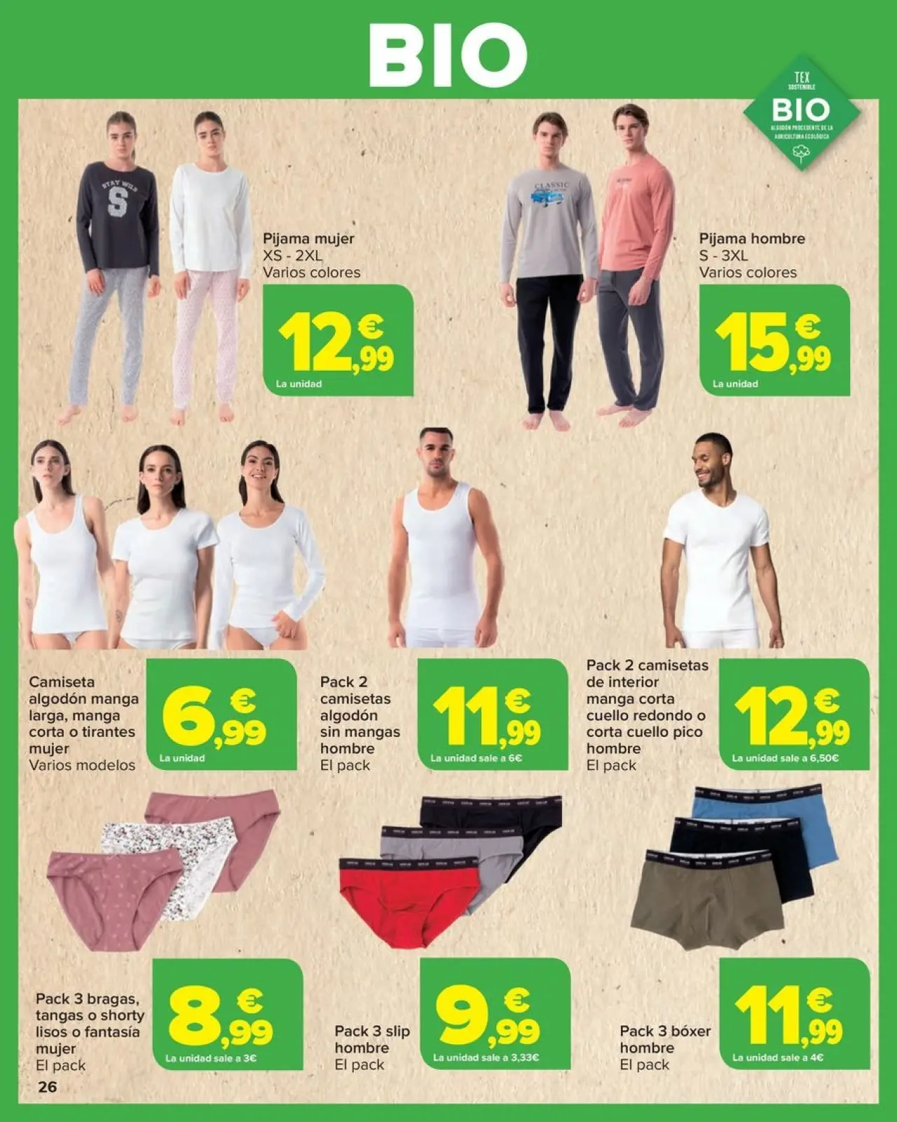 صفحة 26 ضمن عروض المنتجات العضوية في كارفور إسبانيا