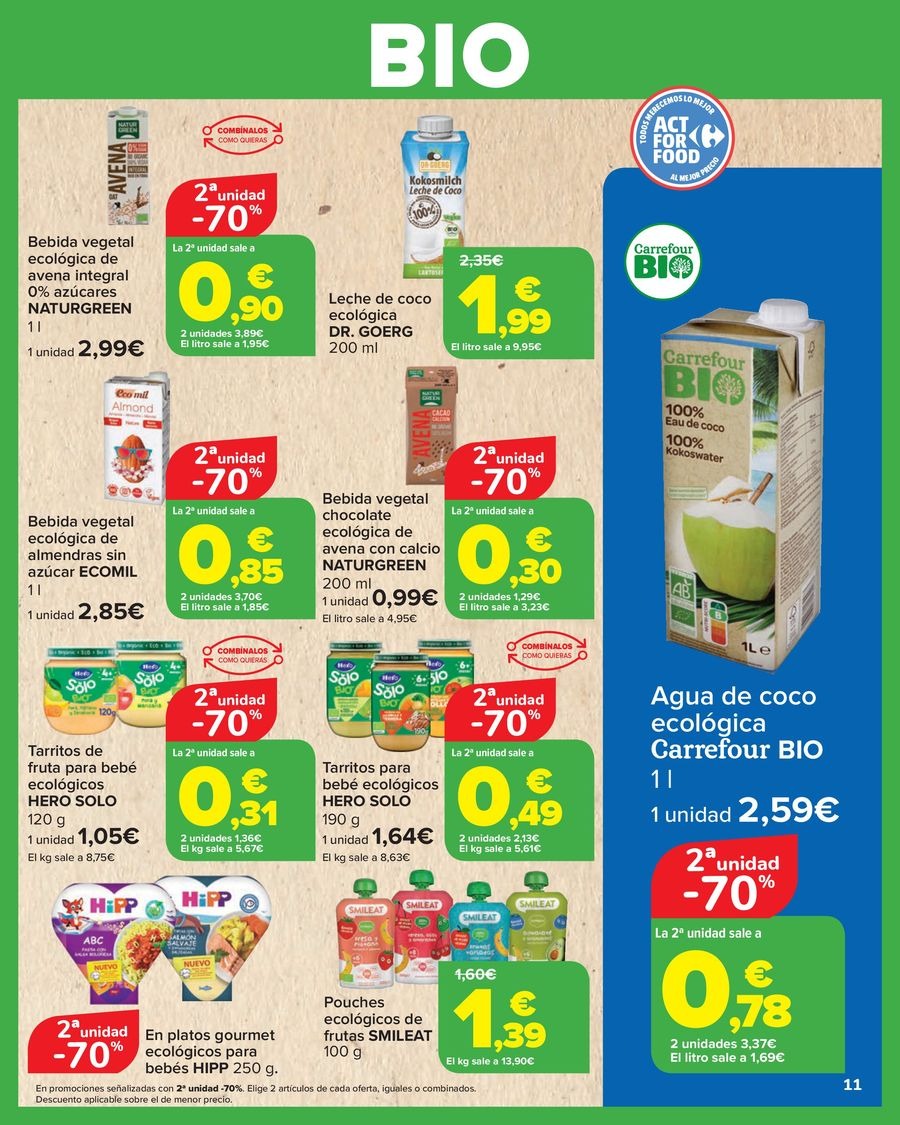 Ofertas de Carrefour España de 27 enero a 11 febrero 2026 Ofertas BIO