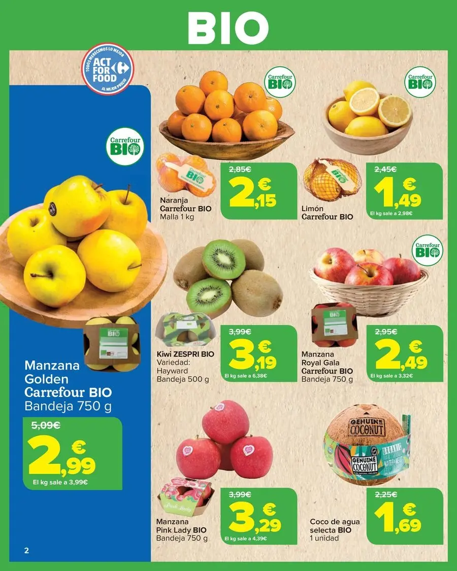 Ofertas de Carrefour España de 27 enero a 11 febrero 2026 Ofertas BIO