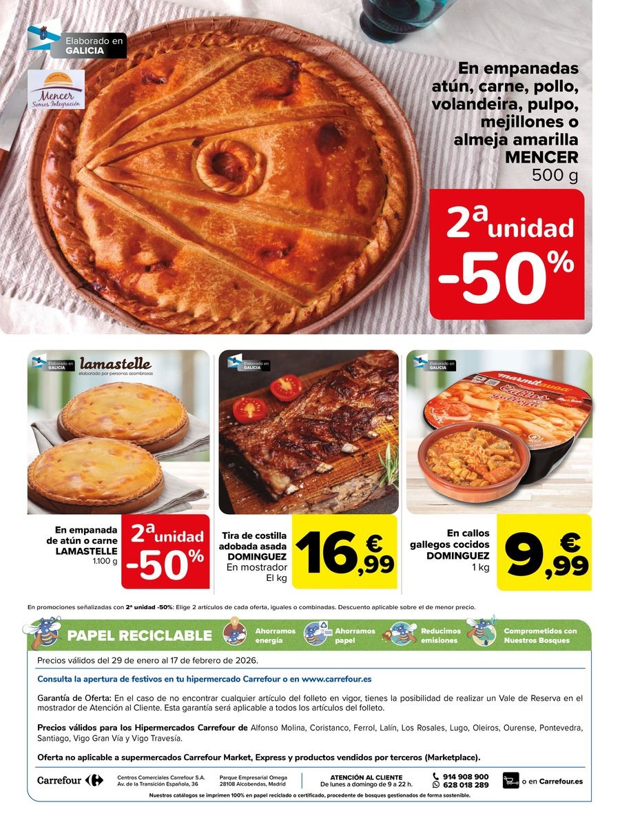 Ofertas de Carrefour España de 29 enero a 17 febrero 2026 CARNAVAL GALICIA