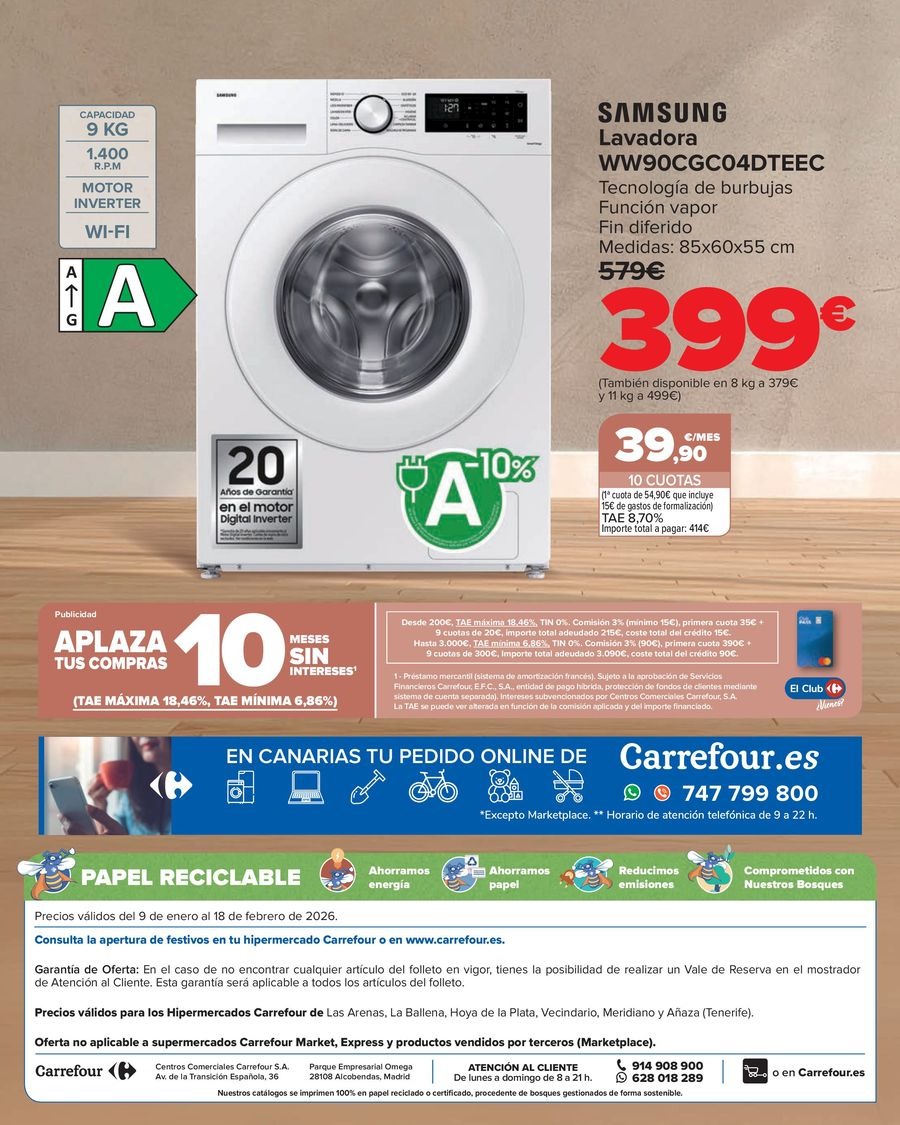 Ofertas de Carrefour España de 9 enero a 18 febrero 2026 HOGAR Ofertas