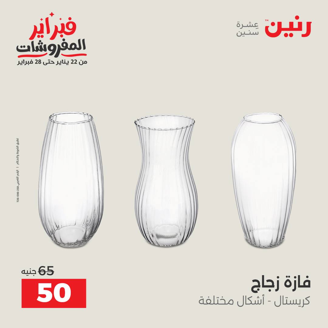عروض رنين مصر من 1 حتى 2 فبراير 2026 عروض قطع الديكور