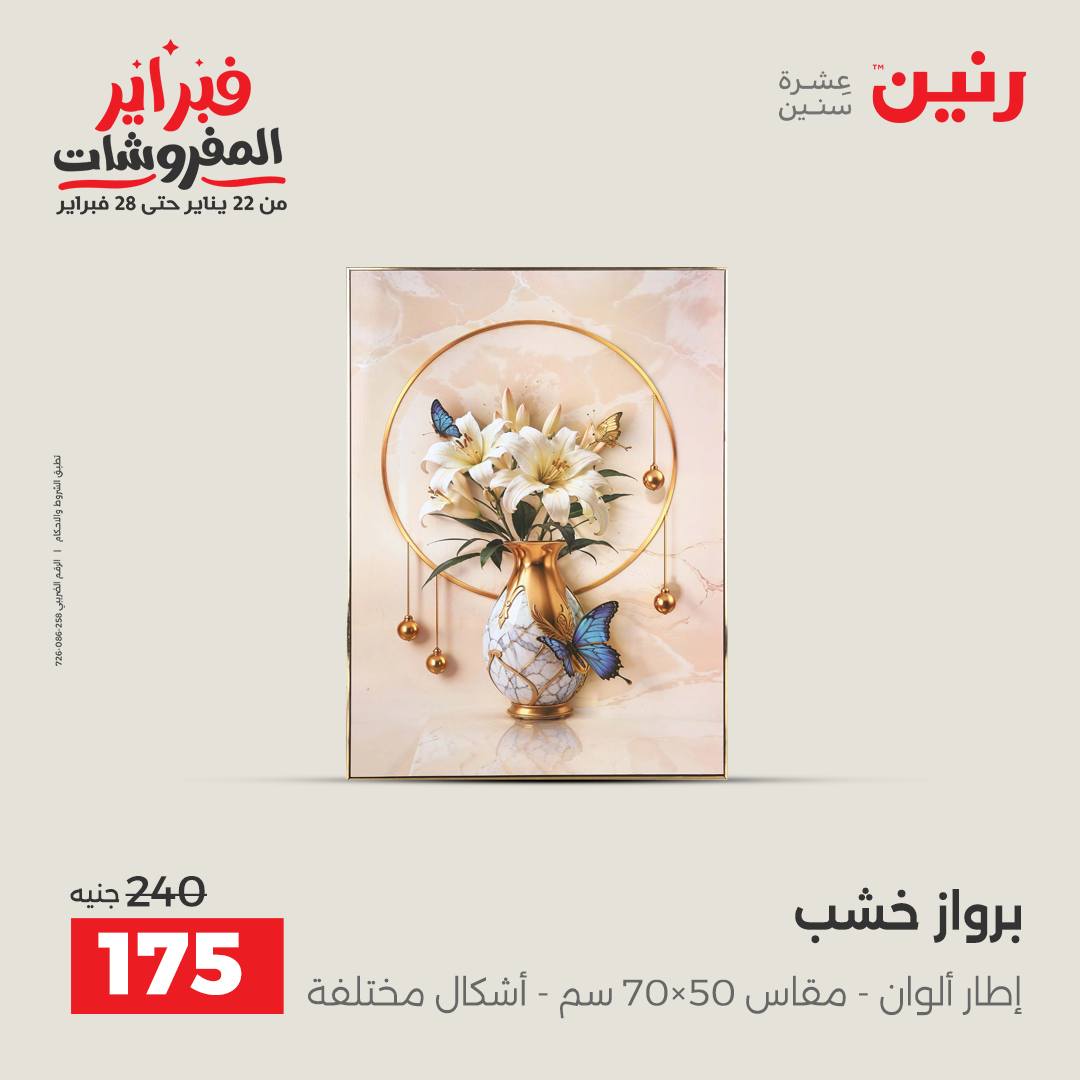 عروض رنين مصر من 1 حتى 2 فبراير 2026 عروض قطع الديكور