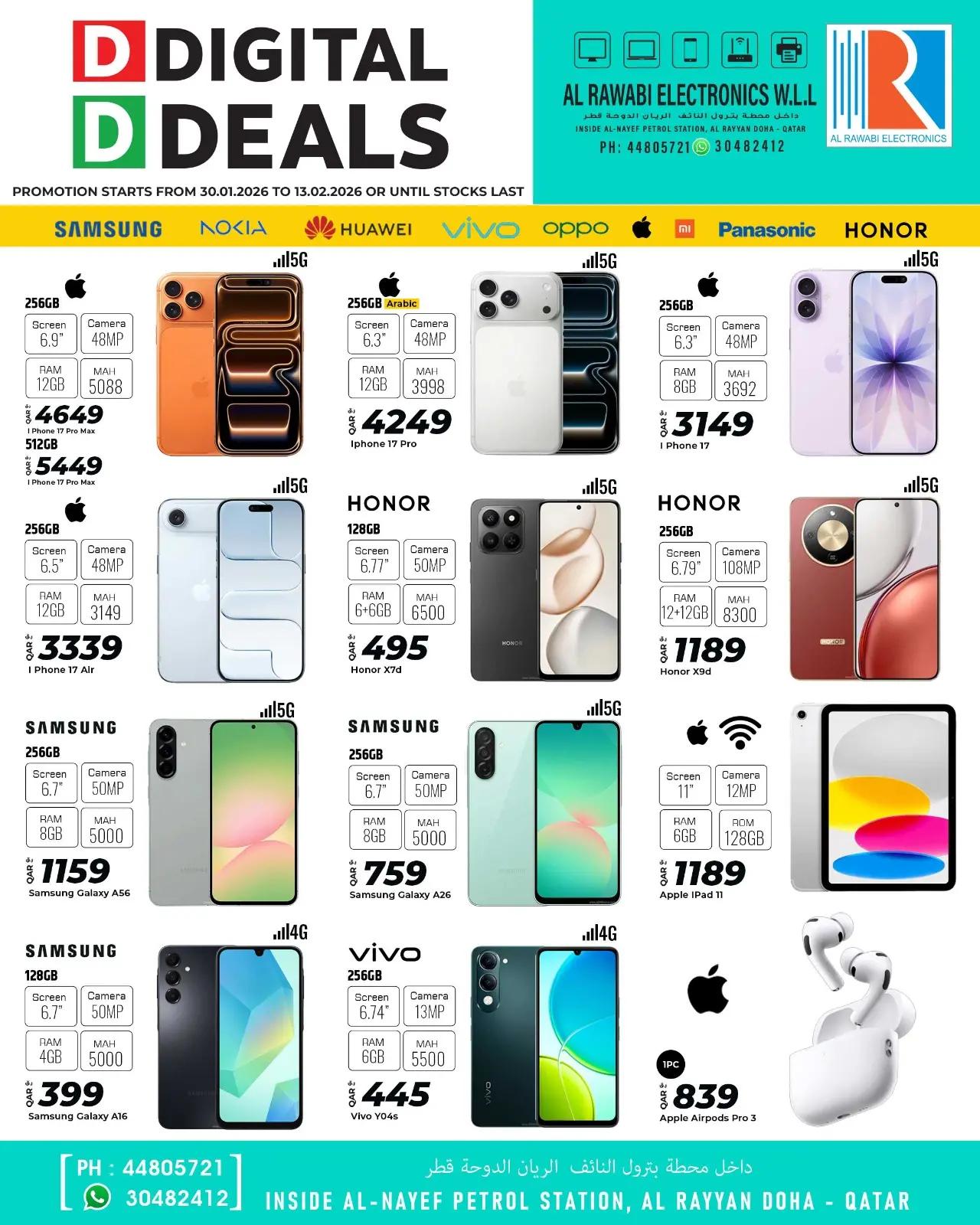 Ofertas de Electrónica Al Rawabi Katar de 30 enero a 13 febrero 2026 Ofertas digitales