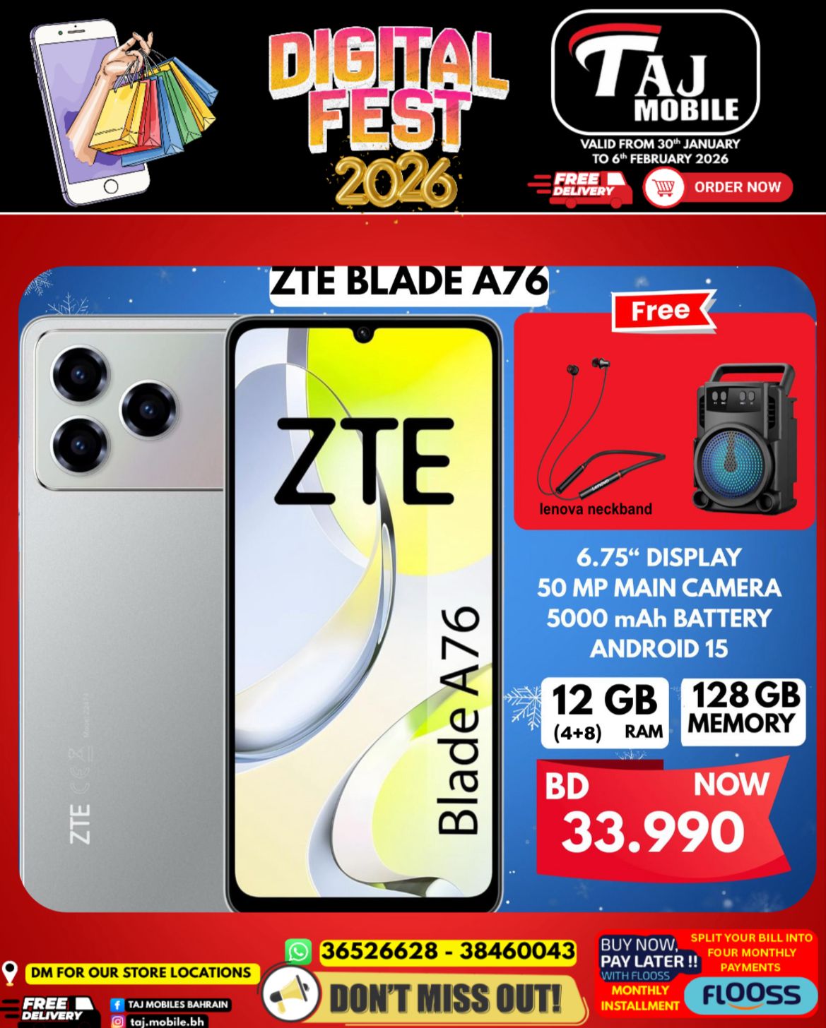 Taj Mobiles Bahrain Offers from 30 January to 6 February 2026 Digital Festival