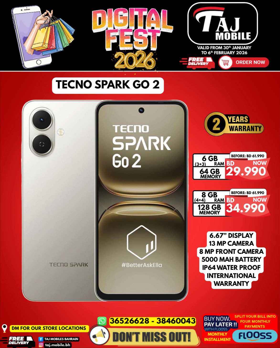 Taj Mobiles Bahrain Offers from 30 January to 6 February 2026 Digital Festival