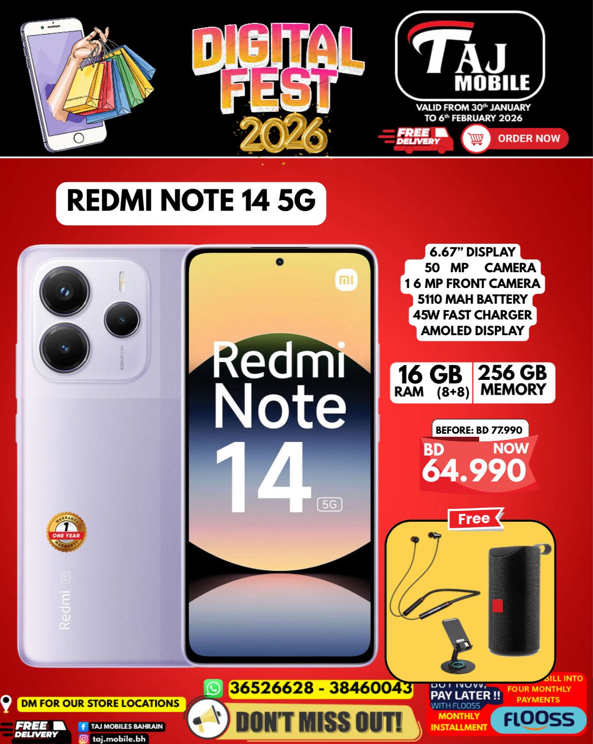 Taj Mobiles Bahrain Offers from 30 January to 6 February 2026 Digital Festival