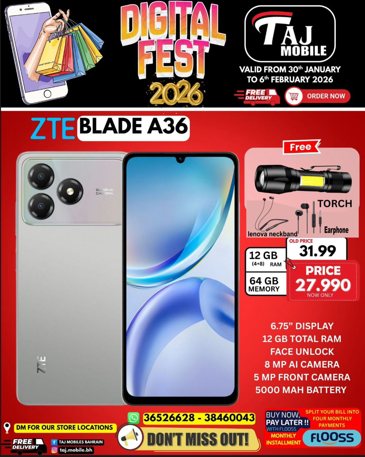Taj Mobiles Bahrain Offers from 30 January to 6 February 2026 Digital Festival