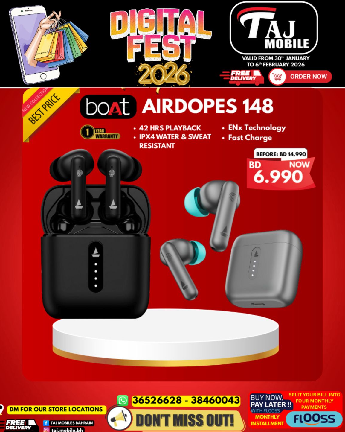 Taj Mobiles Bahrain Offers from 30 January to 6 February 2026 Digital Festival