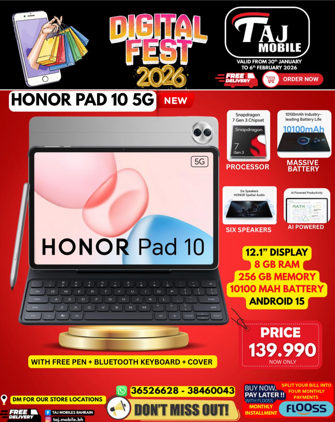 Taj Mobiles Bahrain Offers from 30 January to 6 February 2026 Digital Festival