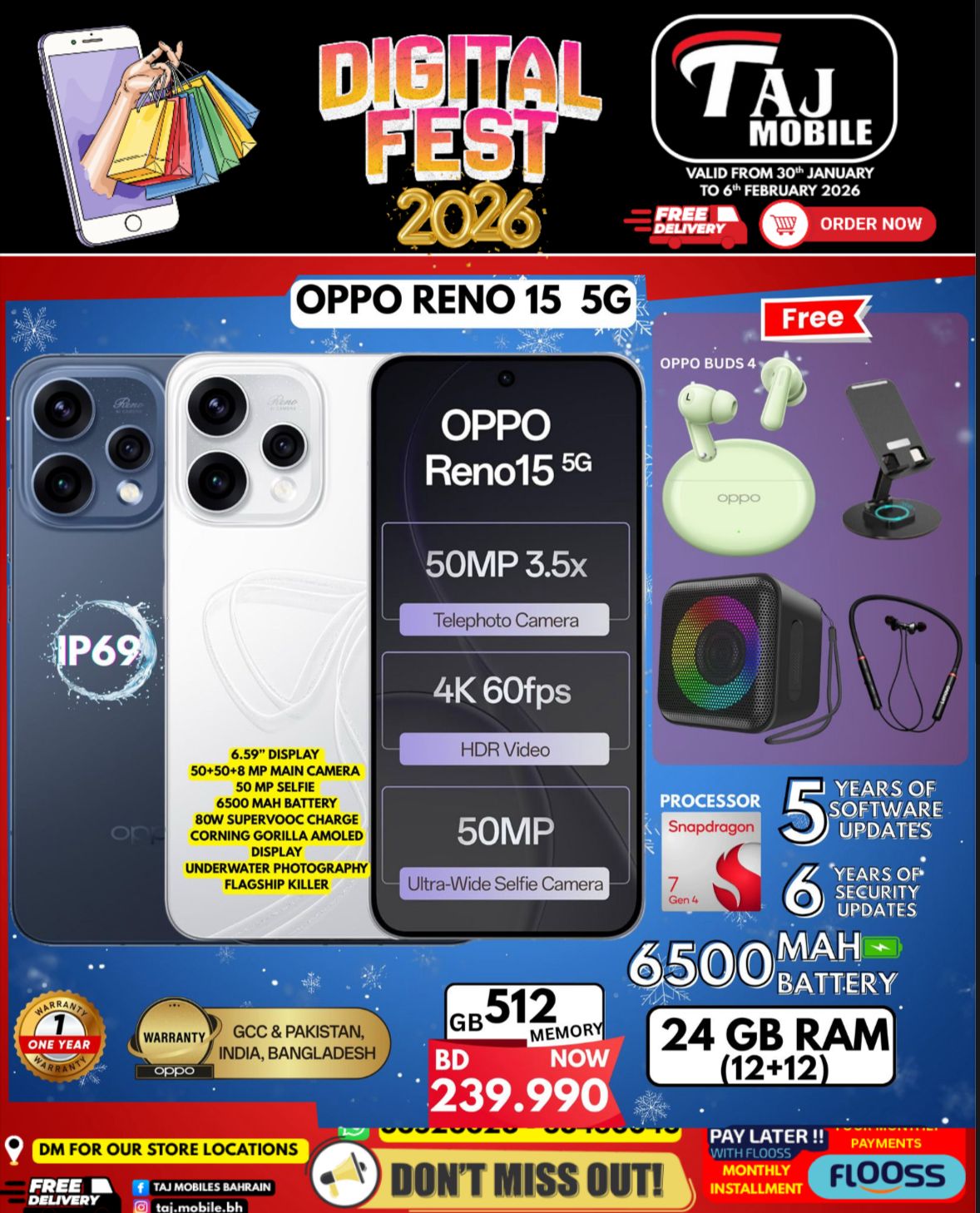 Taj Mobiles Bahrain Offers from 30 January to 6 February 2026 Digital Festival