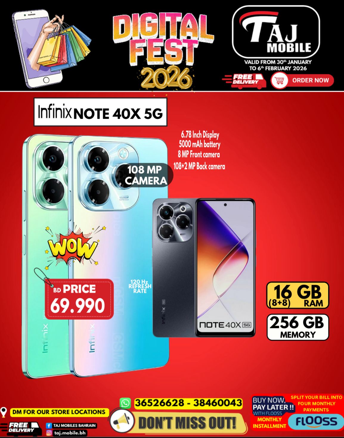 Taj Mobiles Bahrain Offers from 30 January to 6 February 2026 Digital Festival