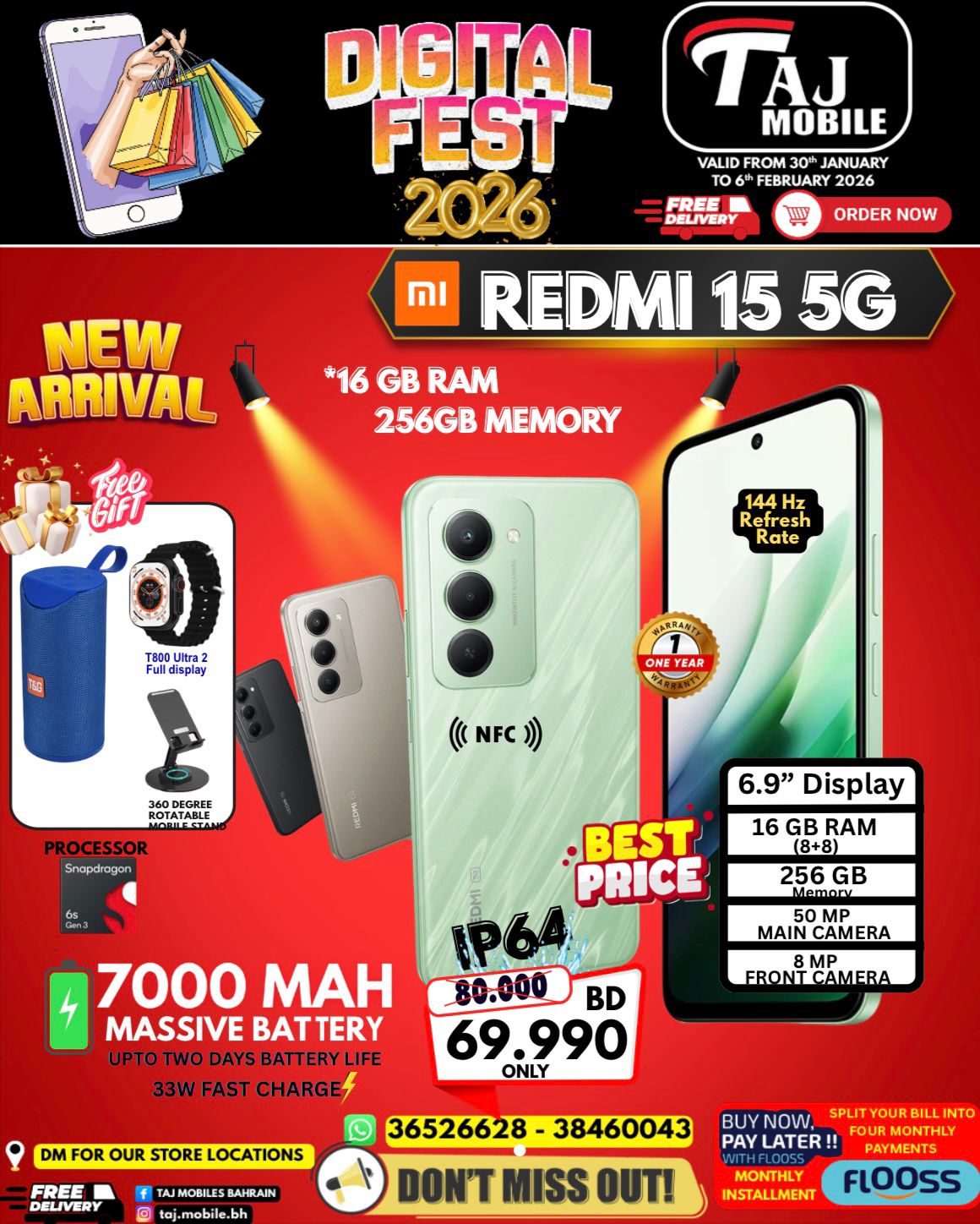 Taj Mobiles Bahrain Offers from 30 January to 6 February 2026 Digital Festival